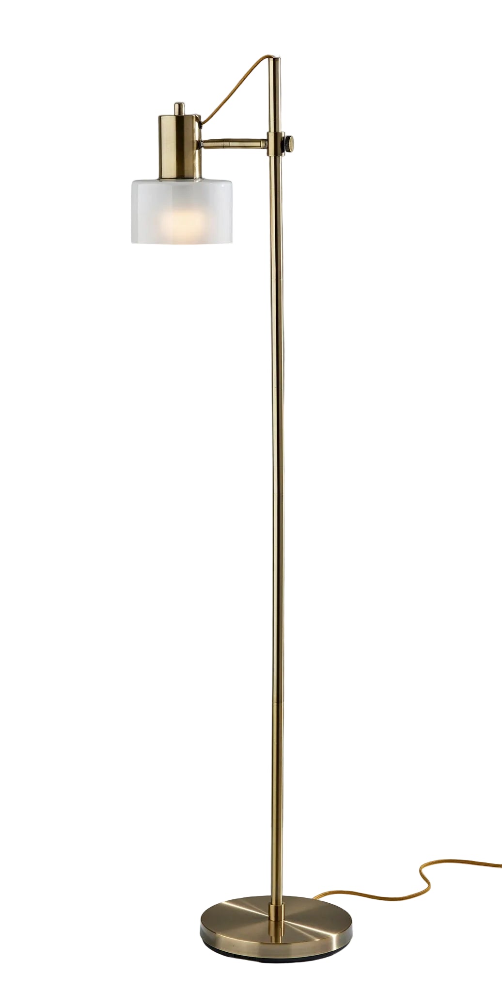 Rhodes Floor Lamp - Antique Brass 56"-Lighting-DECOROLALA
