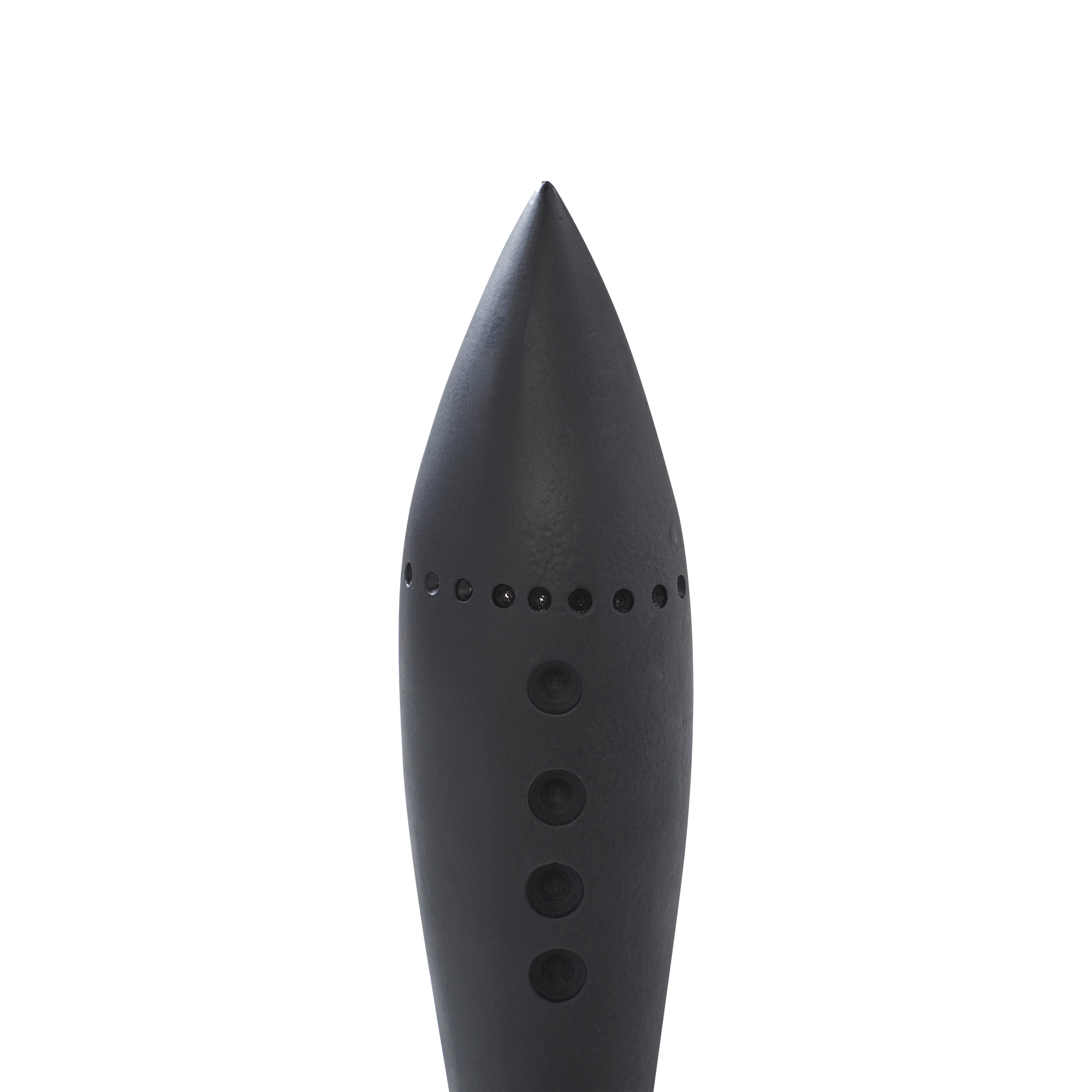 Rhodes Indoor Cast Aluminum Statue, Matte Black-Statue-DECOROLALA