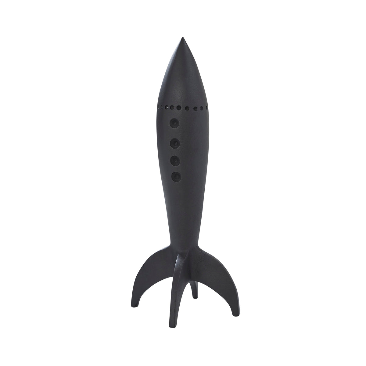 Rhodes Indoor Cast Aluminum Statue, Matte Black-Statue-DECOROLALA