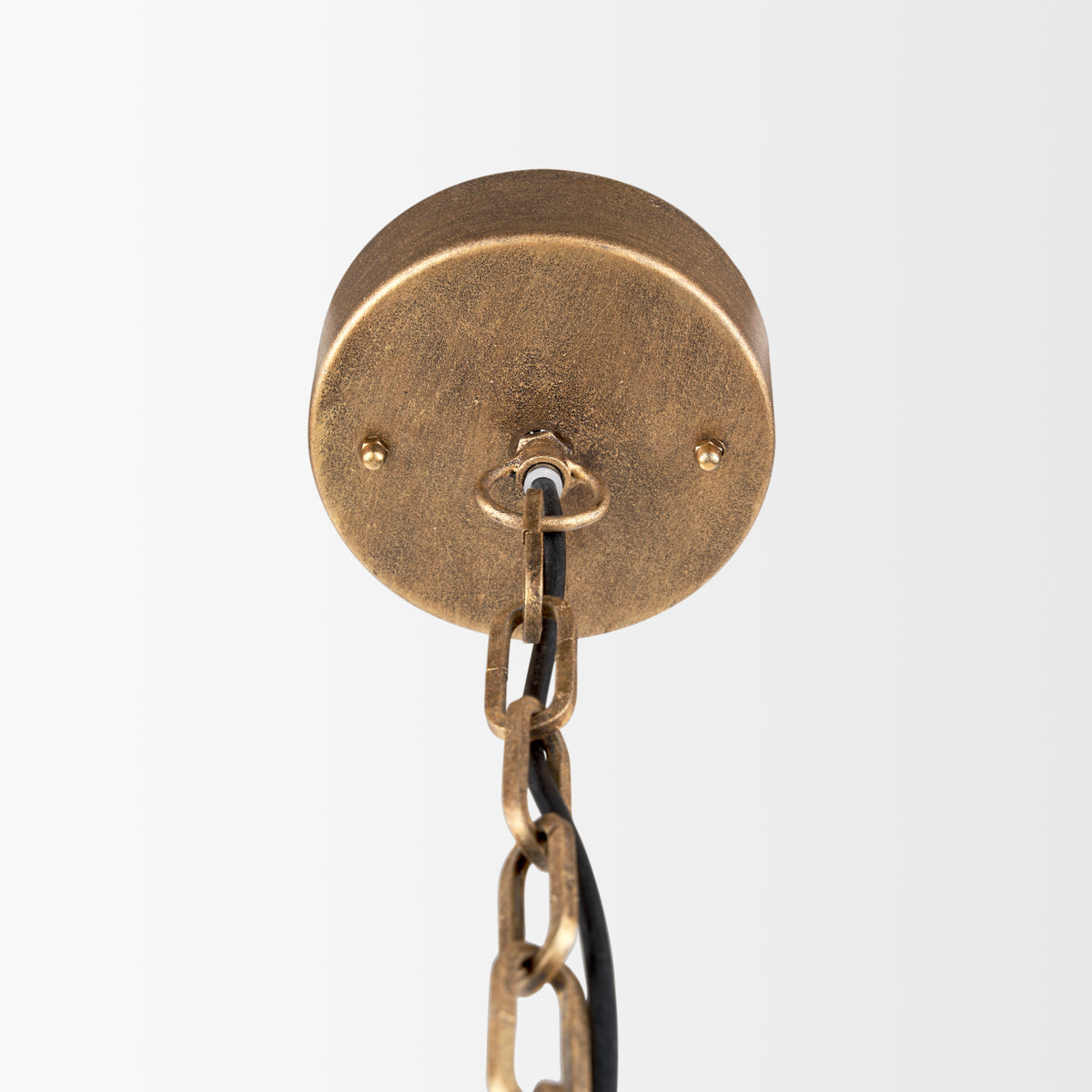 Rhone Gold Metal and Wood Beaded Chandelier-Chandeliers-DECOROLALA