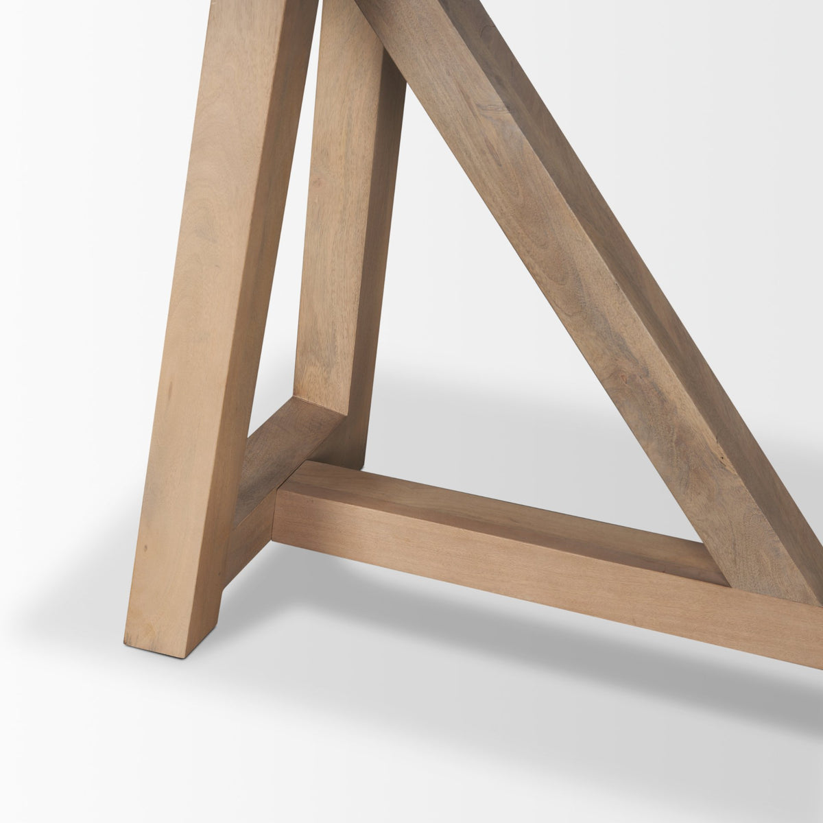 Rialto Two-Toned Black and Brown Wood Angular Leg Console Table-Console Tables-DECOROLALA