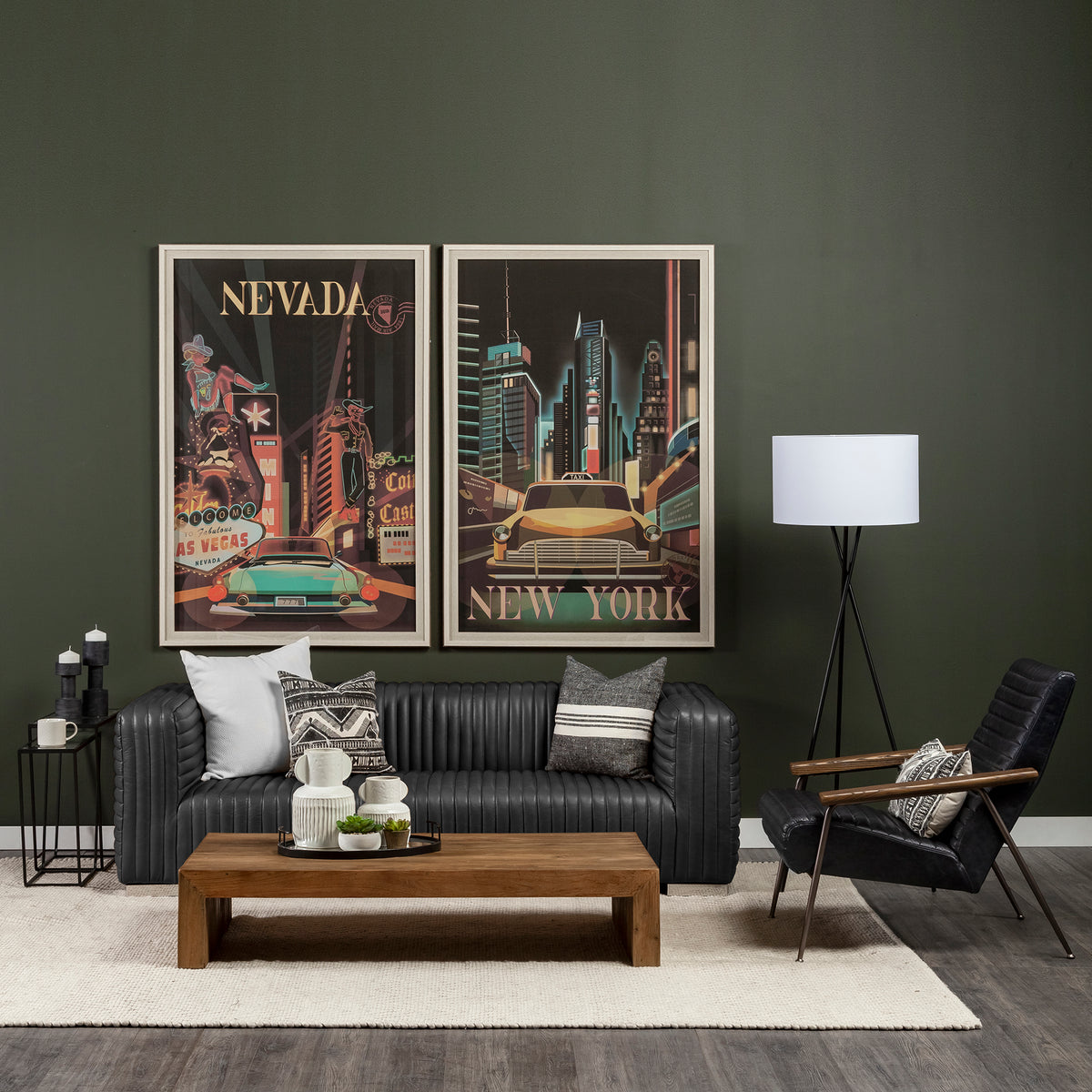 Ricciardo 82.5W Cognac Leather Three Seater Sofa-Sofa & Sectionals-DECOROLALA