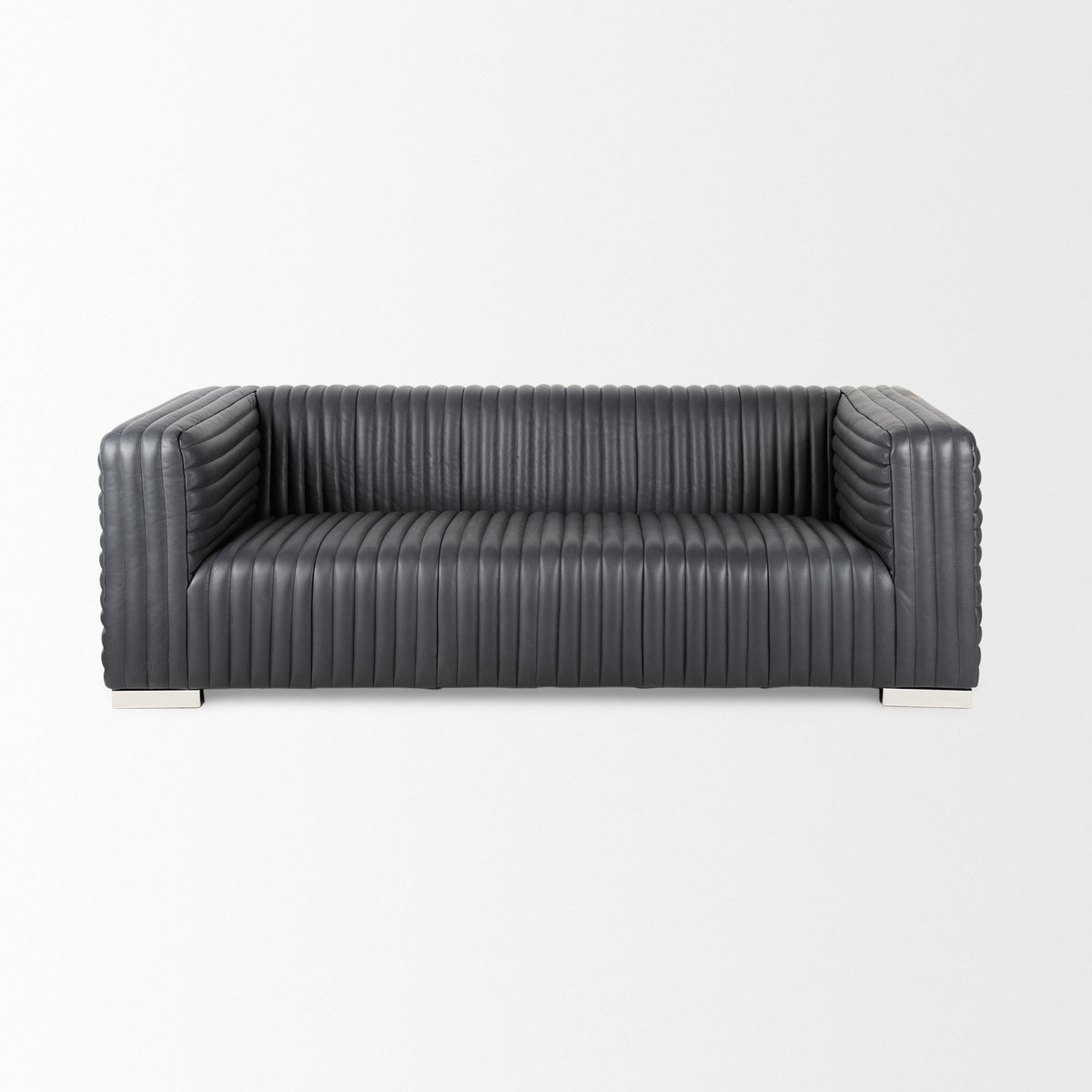 Ricciardo 82.5W Cognac Leather Three Seater Sofa-Sofa & Sectionals-DECOROLALA