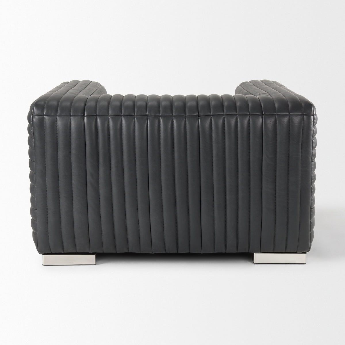 Ricciardo Cognac Leather Upholstered Arm Chair-Chairs-DECOROLALA