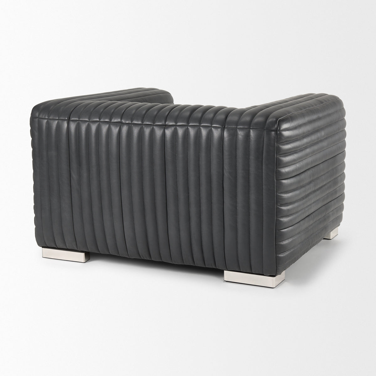 Ricciardo Cognac Leather Upholstered Arm Chair-Chairs-DECOROLALA