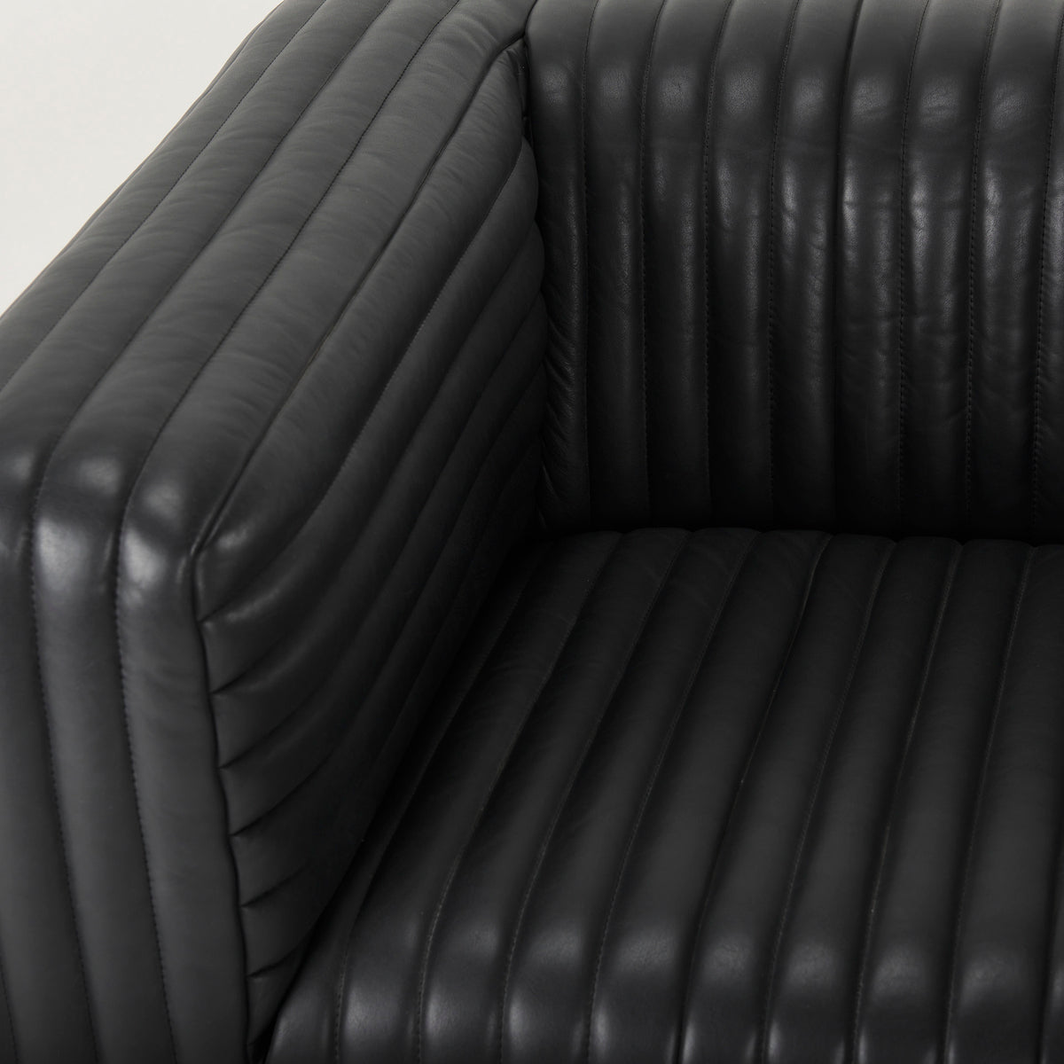 Ricciardo Cognac Leather Upholstered Arm Chair-Chairs-DECOROLALA