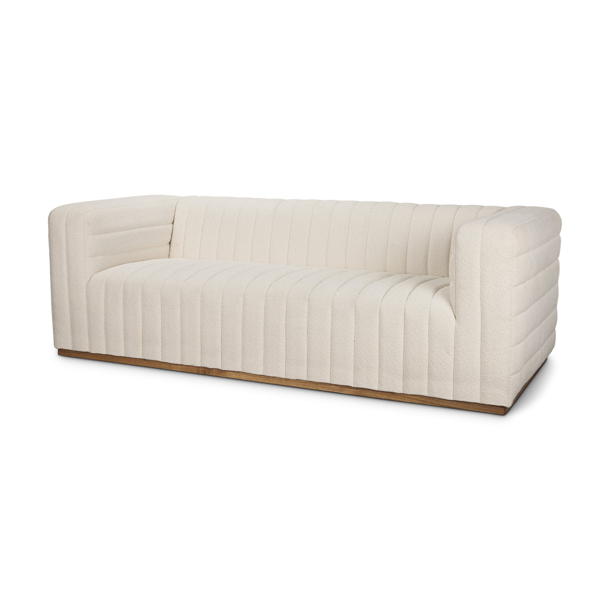 Ricciardo Cream Boucle 3-Seater Sofa-Sofa & Sectionals-DECOROLALA