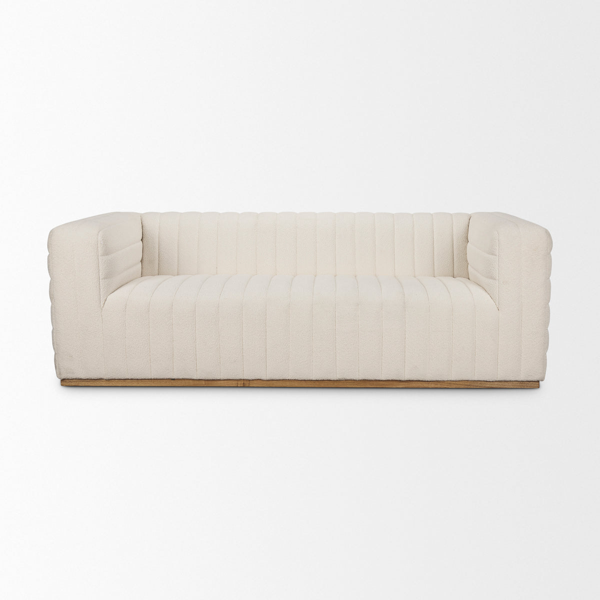 Ricciardo Cream Boucle 3-Seater Sofa-Sofa & Sectionals-DECOROLALA