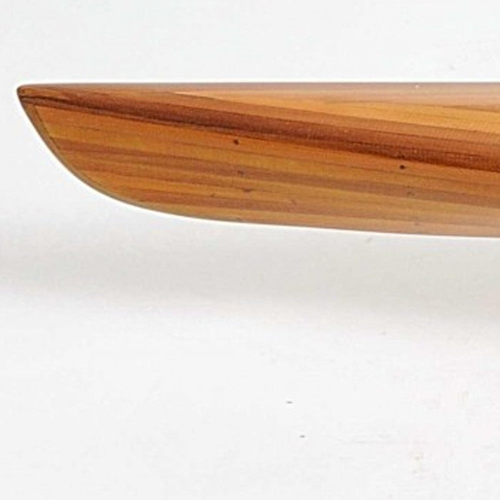 Rich Cedar Kayak Model Sculpture-Sculptures-DECOROLALA