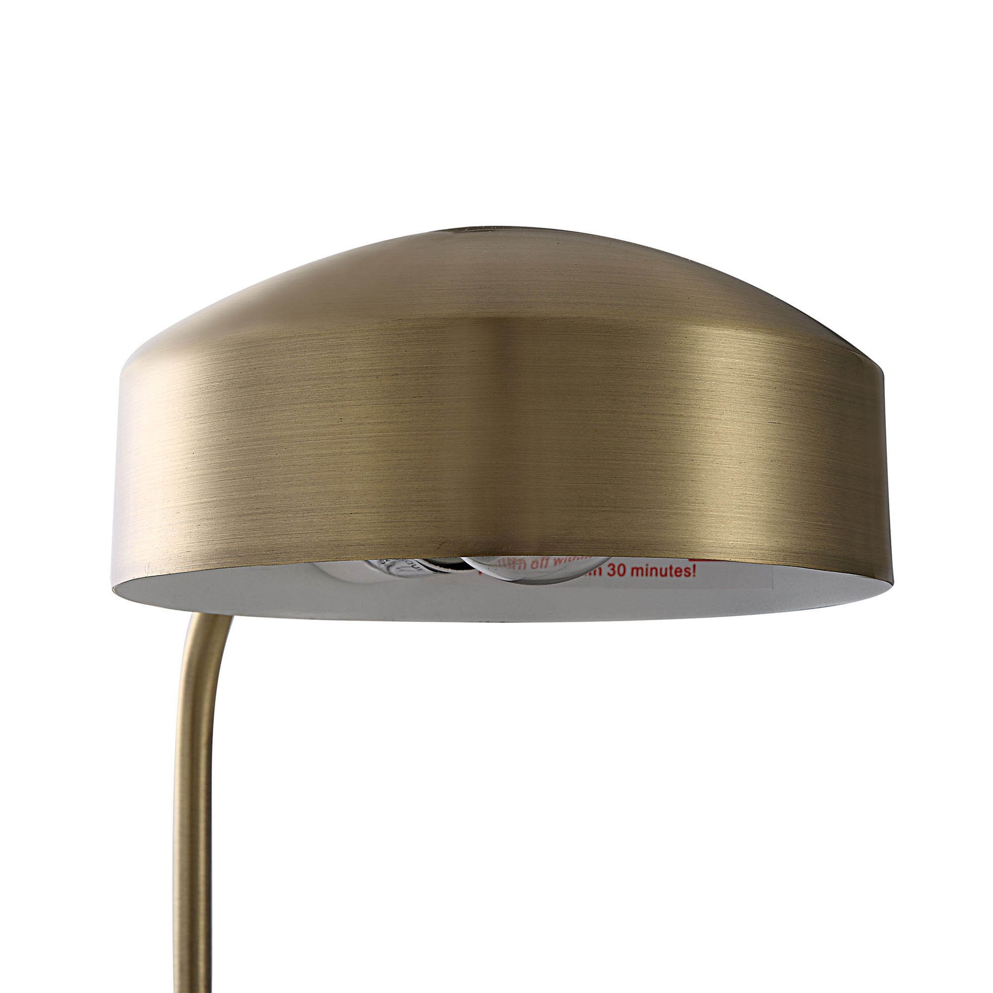 Riesco 22.5" Length Desk Lamp, Antique Brass-Desk Lamp-DECOROLALA