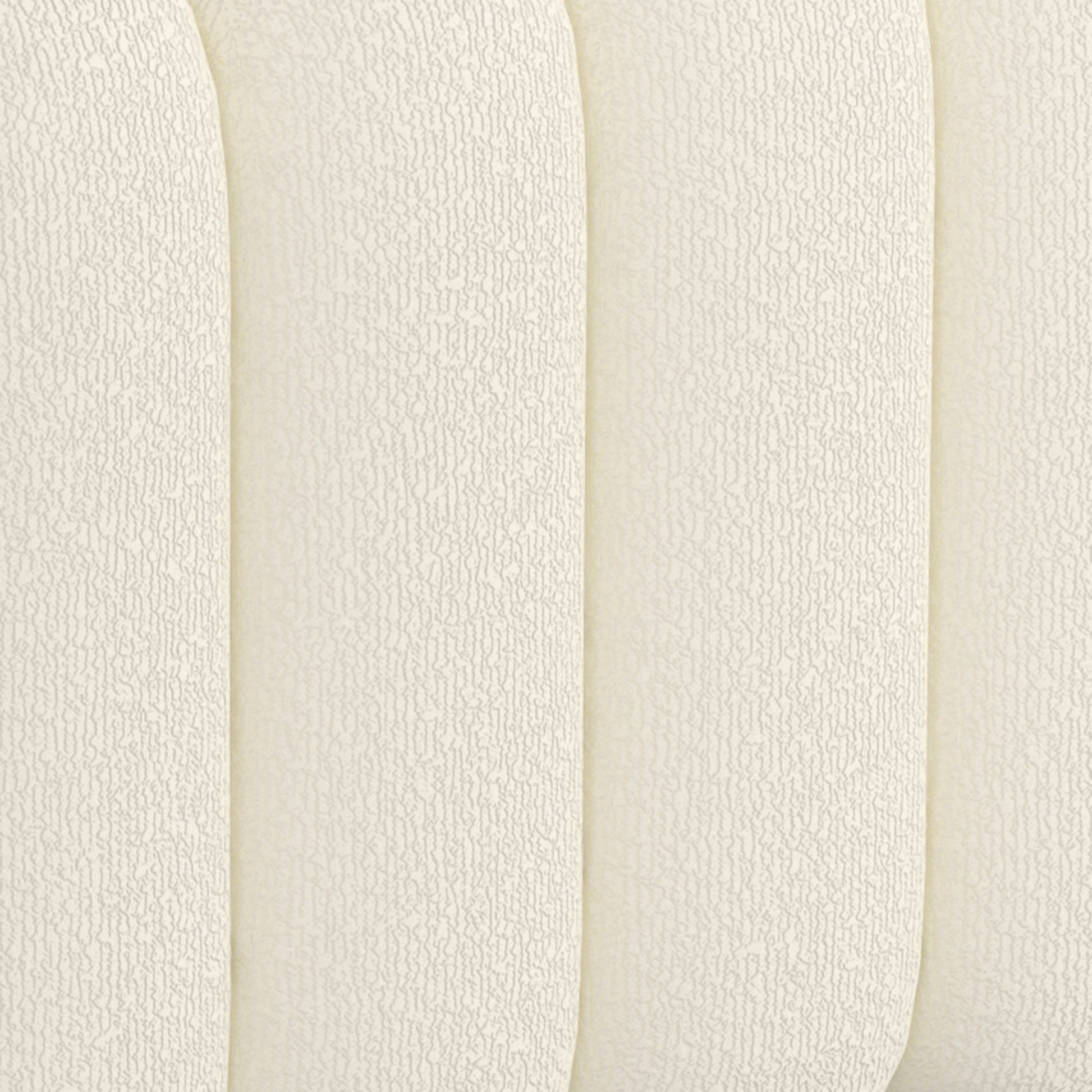 Rigel Small Ottoman - Ivory Textured Boucle Fabric-DECOROLALA