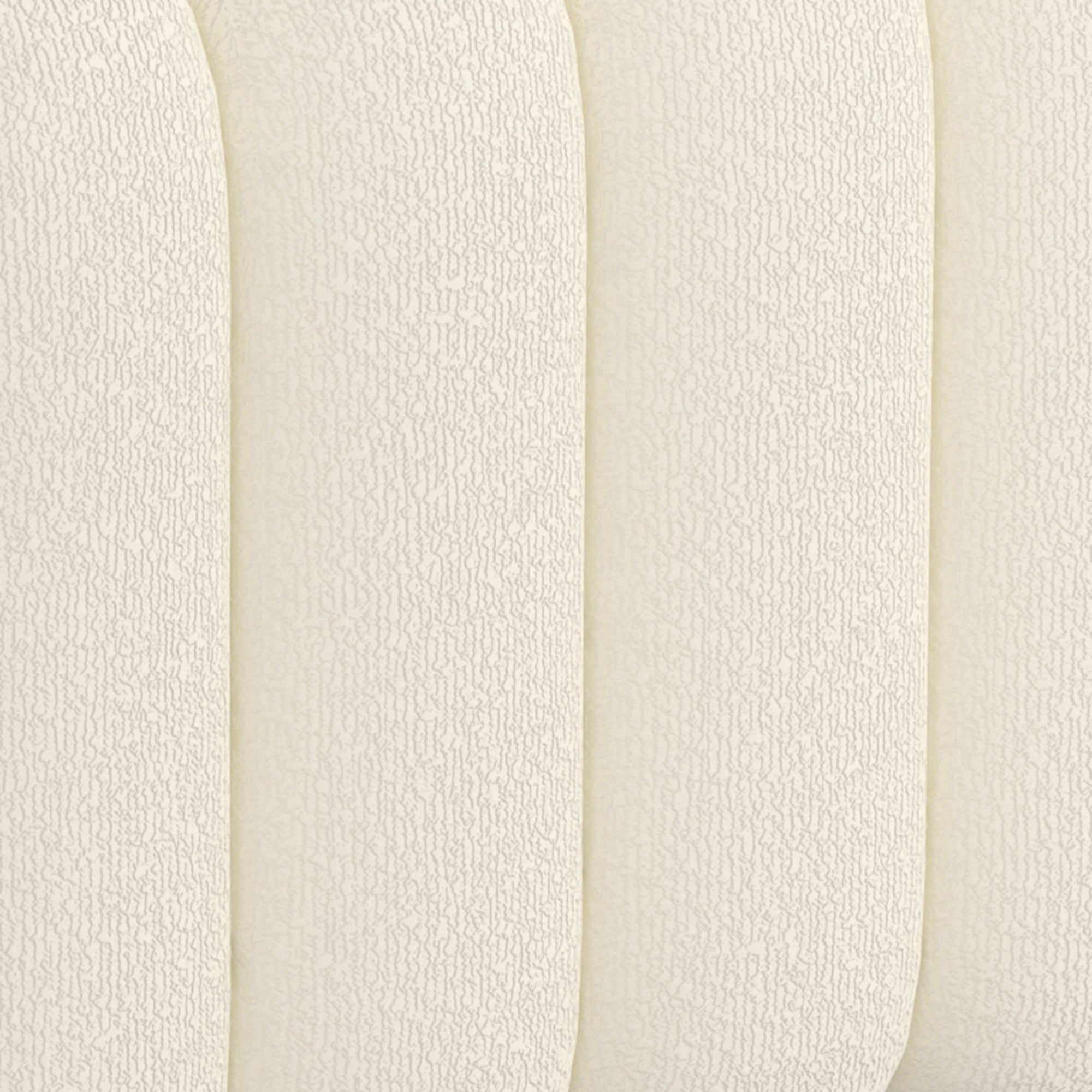 Rigel Small Ottoman - Ivory Textured Boucle Fabric-DECOROLALA