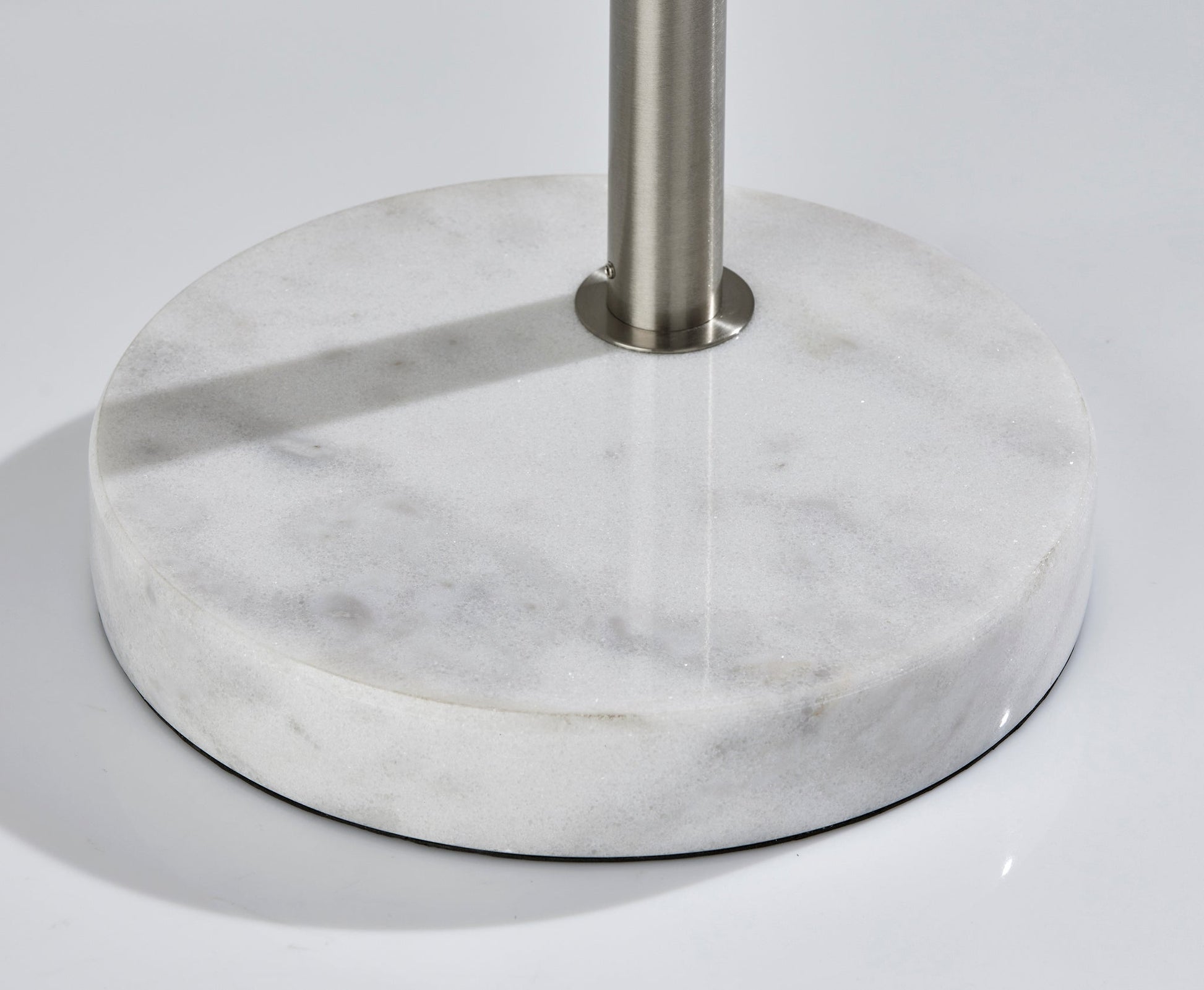 Rigley Arc Lamp - Brushed Steel 71" Marble-Lighting-DECOROLALA