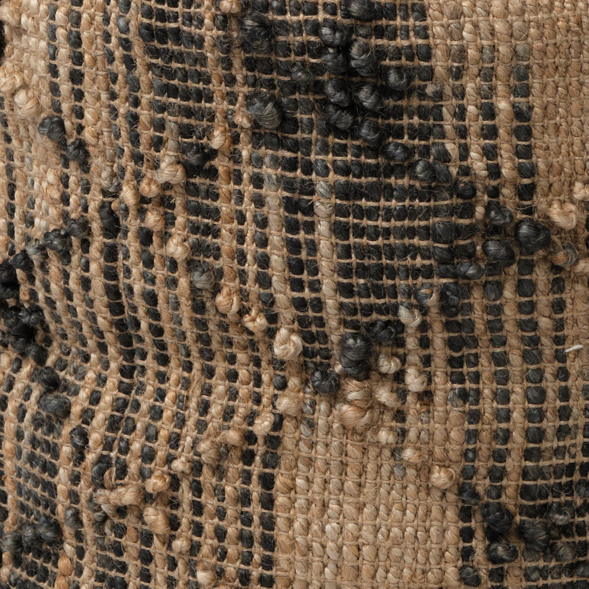 Riley Tan Jute Popcorn Stich Cylindrical Pouf-Poufs-DECOROLALA