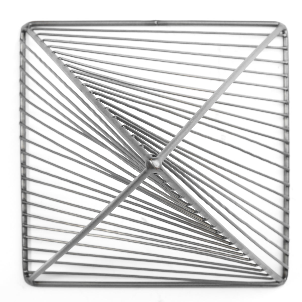 Risley 8L x 8W Gray Metal Triangular Decorative Object-Objects-DECOROLALA