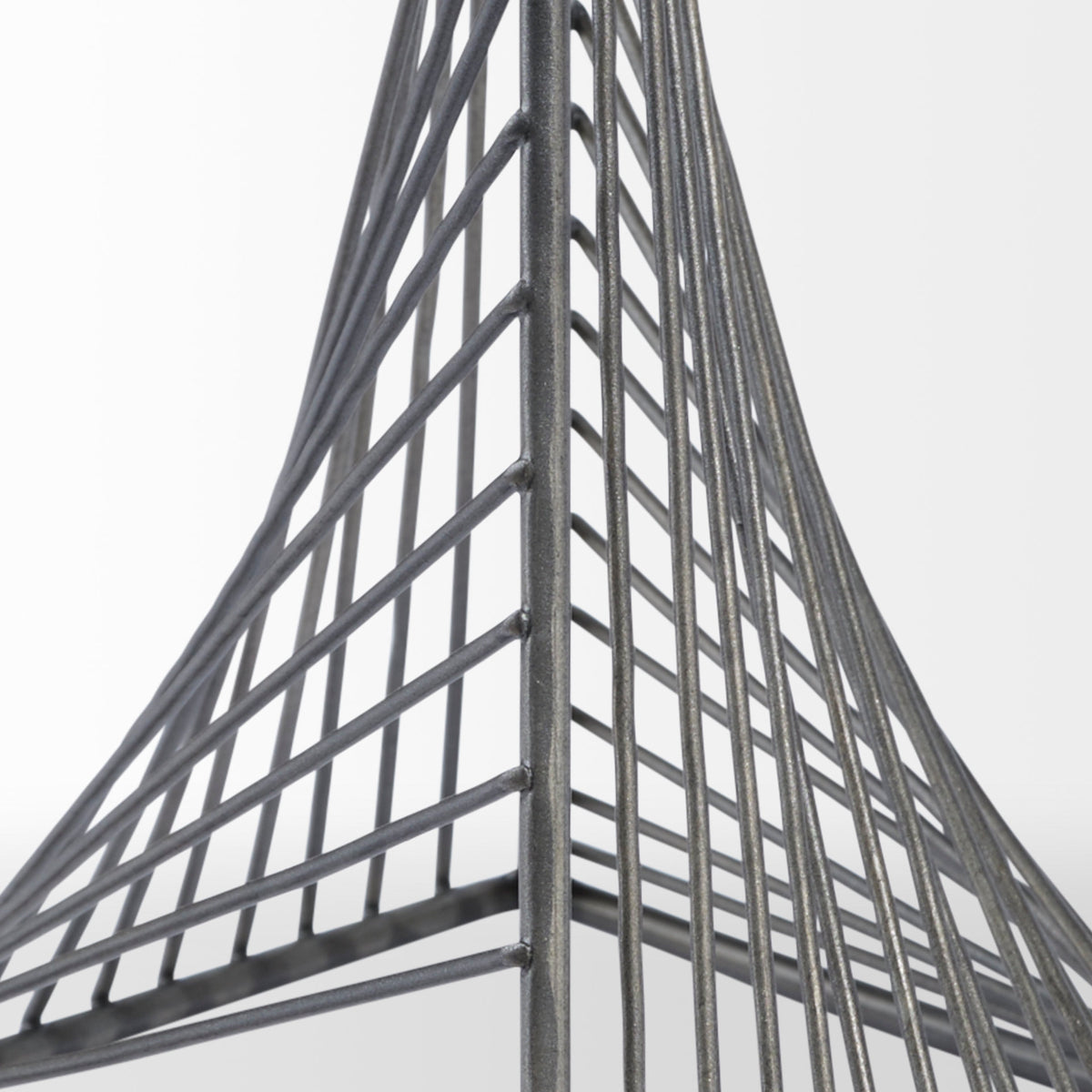 Risley 8L x 8W Gray Metal Triangular Decorative Object-Objects-DECOROLALA