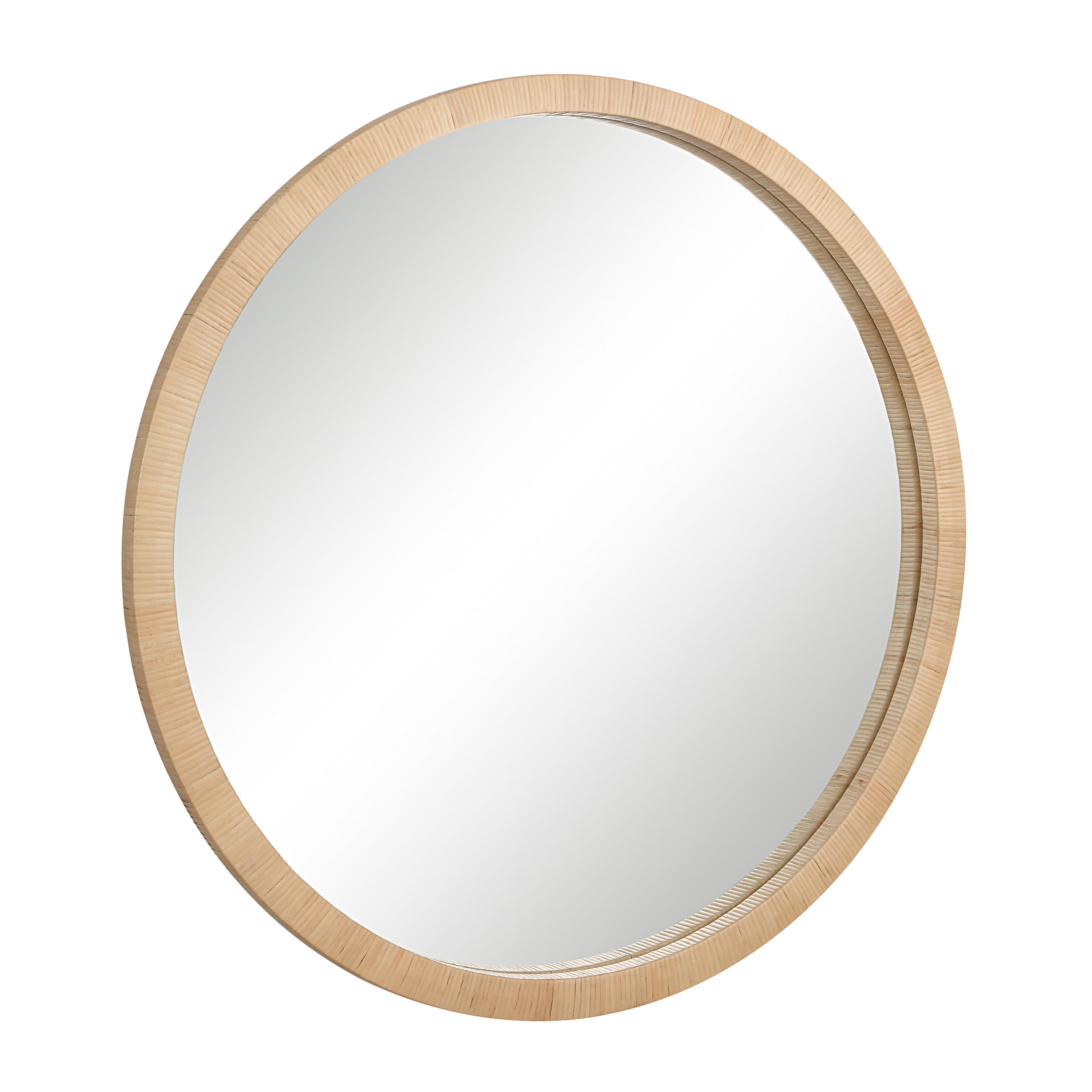 Rita 48" H x 48" W Wall Mirror, Brown-Mirror-DECOROLALA