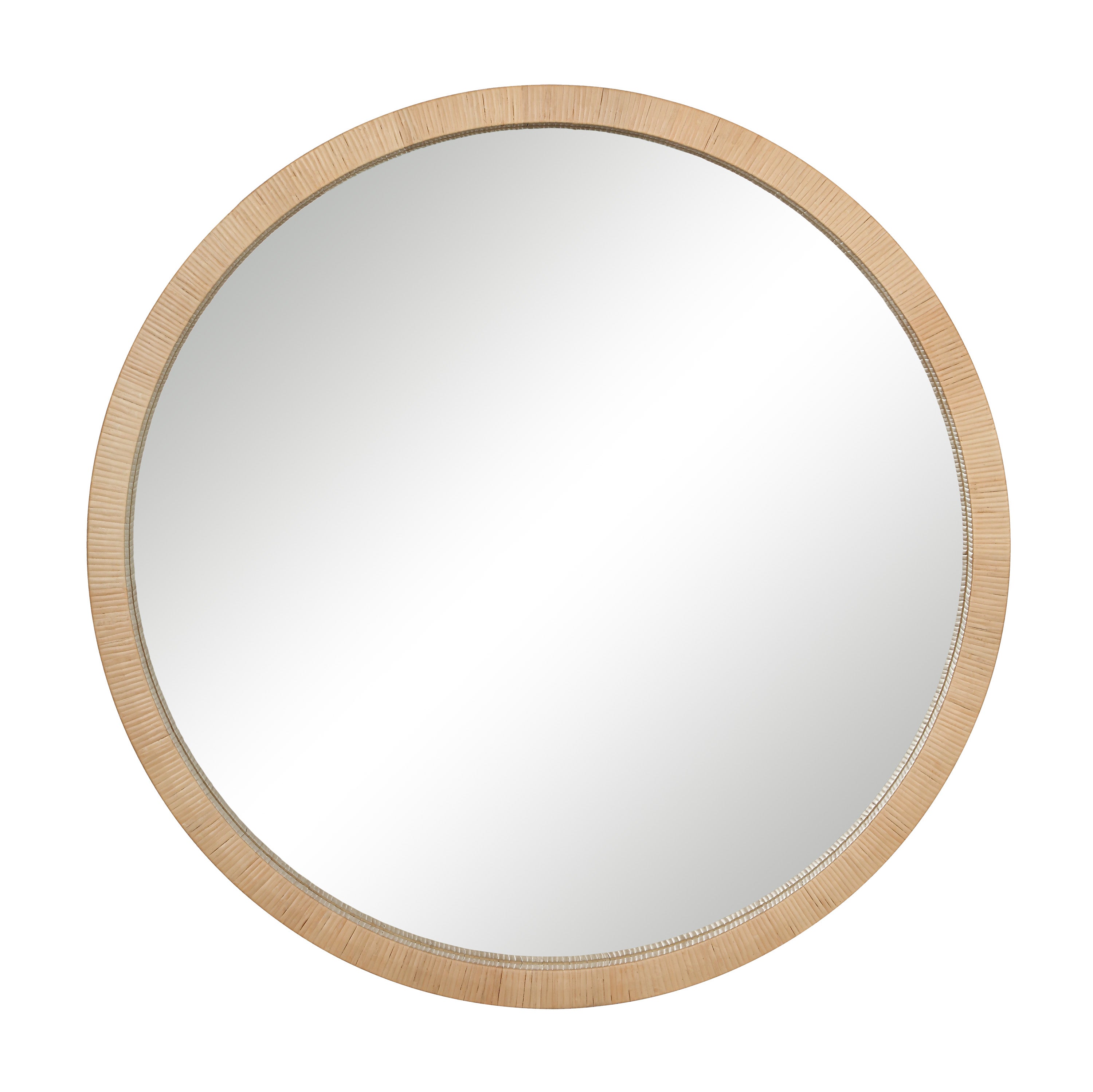 Rita 48" H x 48" W Wall Mirror, Brown-Mirror-DECOROLALA