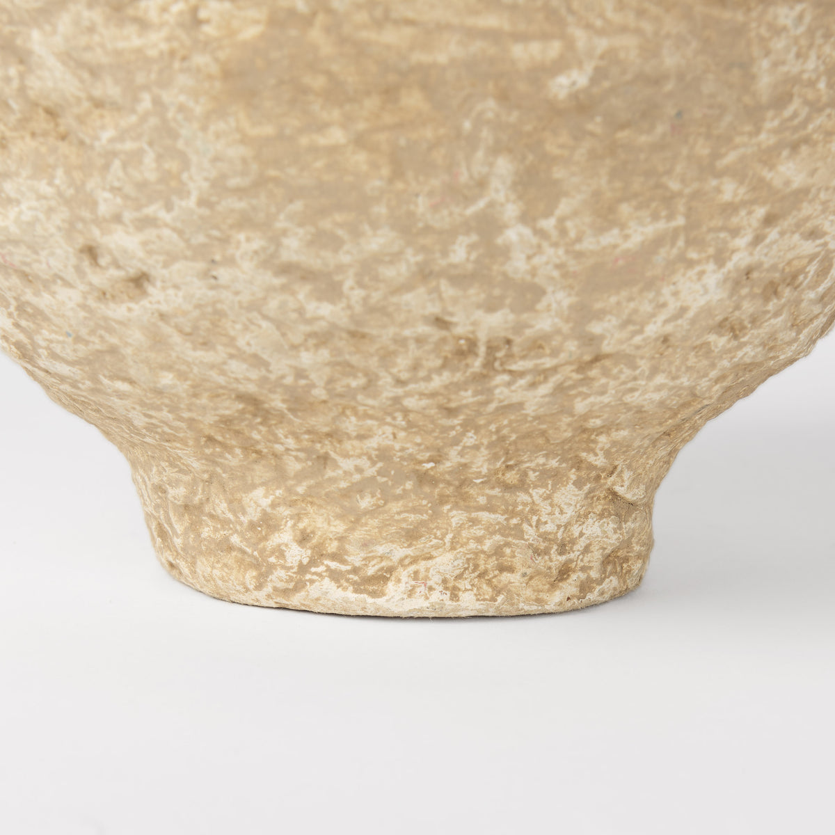 Ritu Small Beige Paper Mache Pot Vase-Vase-DECOROLALA