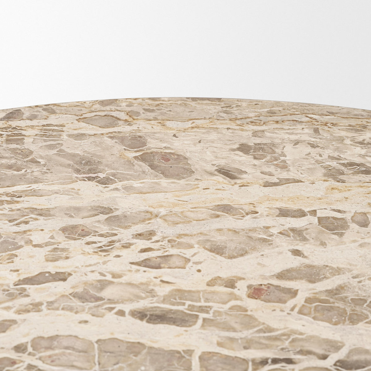 Rivaro 59" Round Dining Table | Solid Beige Marble | Seats 6-Dining Tables-DECOROLALA