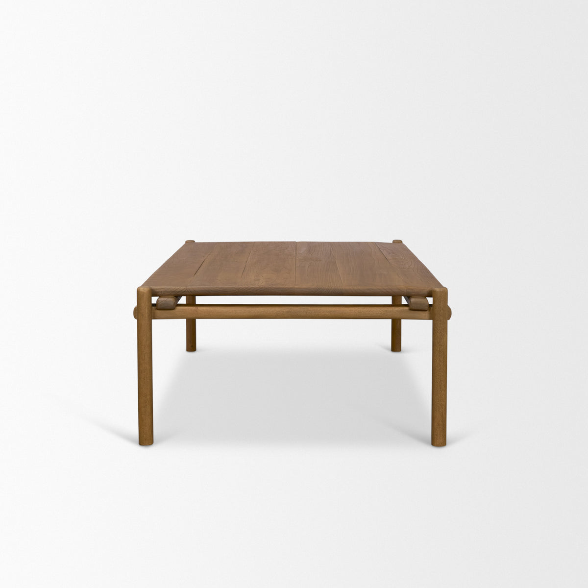 Riven Oak Wood Rectangular Coffee Table-Coffee Tables-DECOROLALA