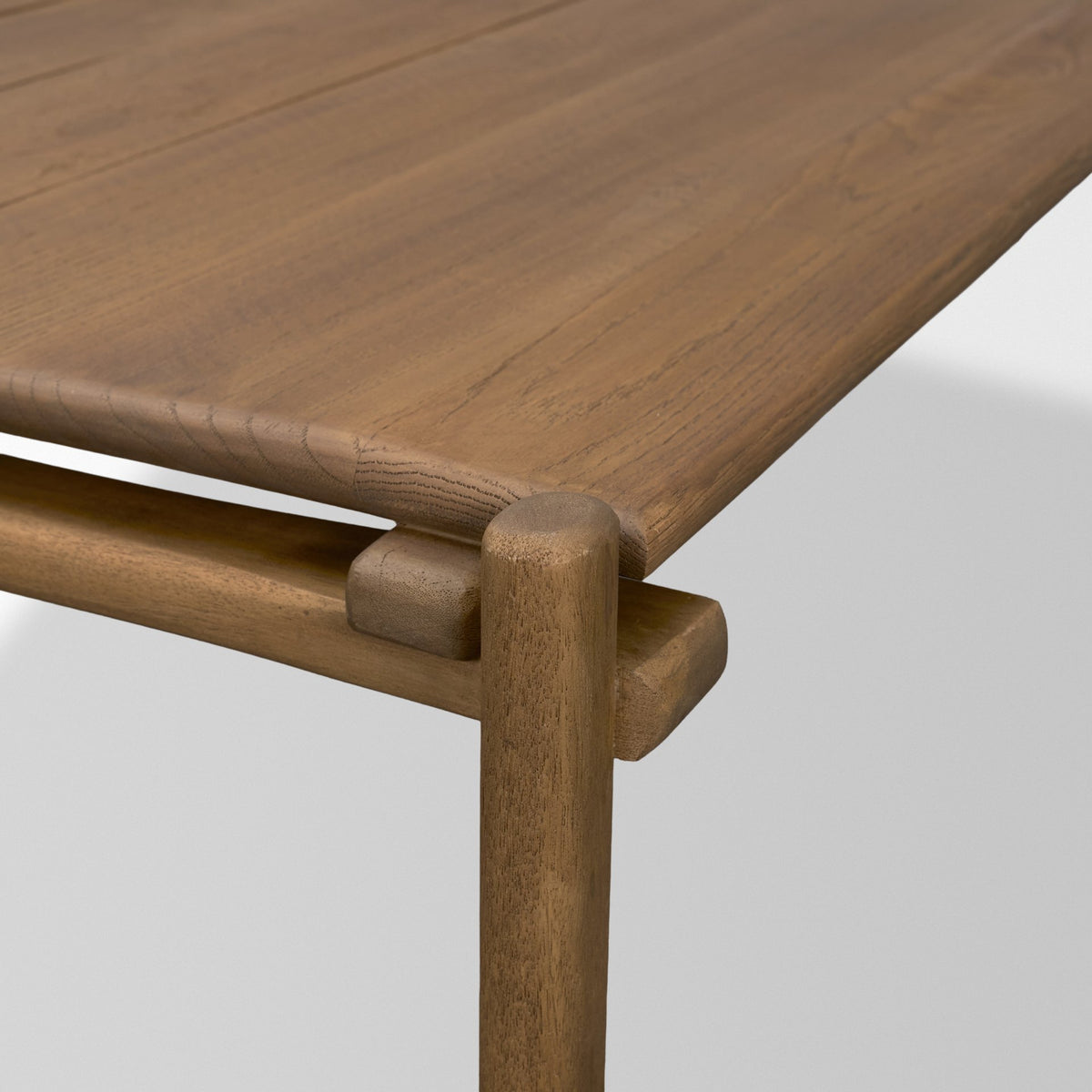 Riven Oak Wood Rectangular Coffee Table-Coffee Tables-DECOROLALA