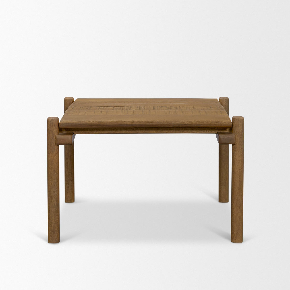 Riven Oak Wood Square Side Table-End and Side Tables-DECOROLALA