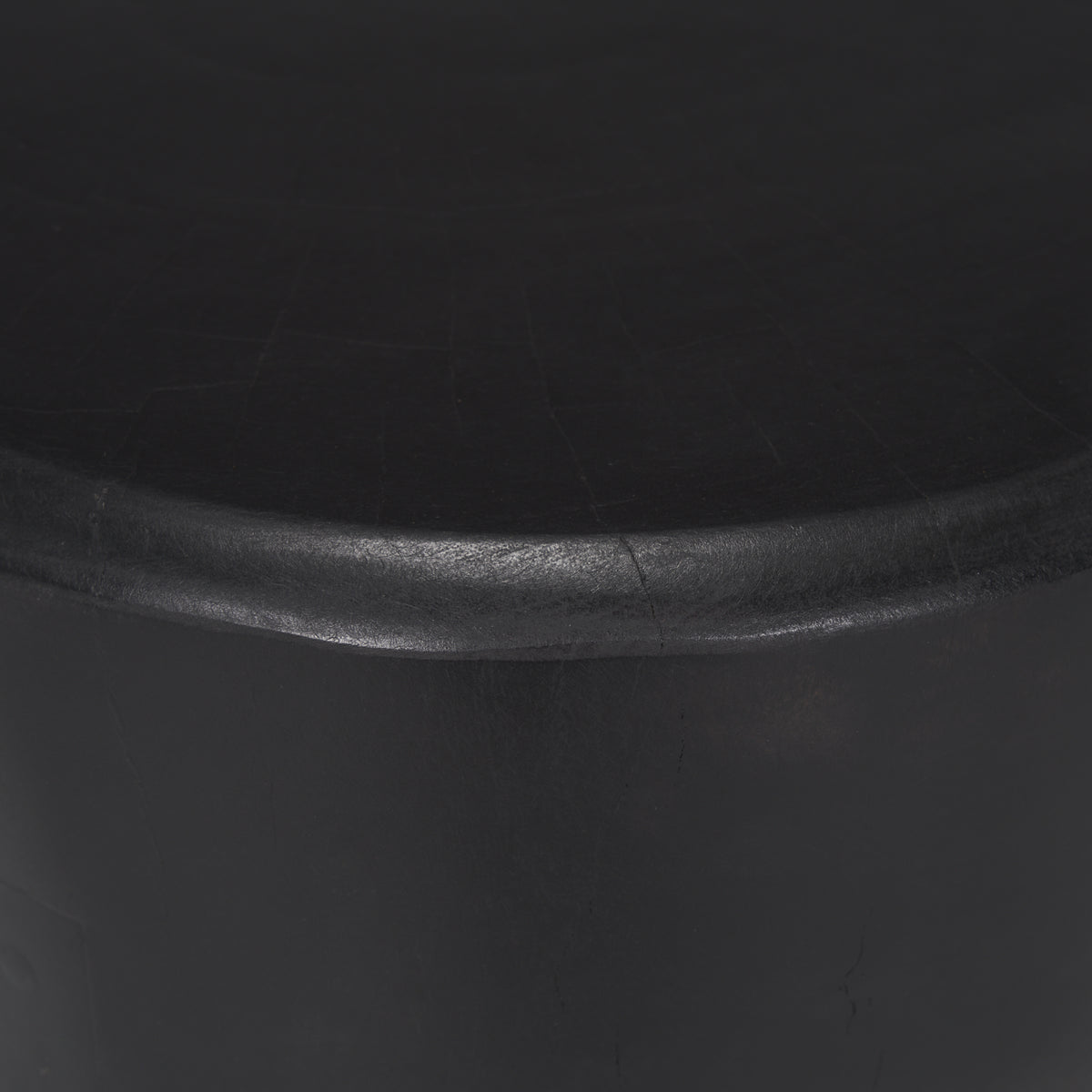 Riya Solid Black Wooden Stool-Stools & Ottomans-DECOROLALA