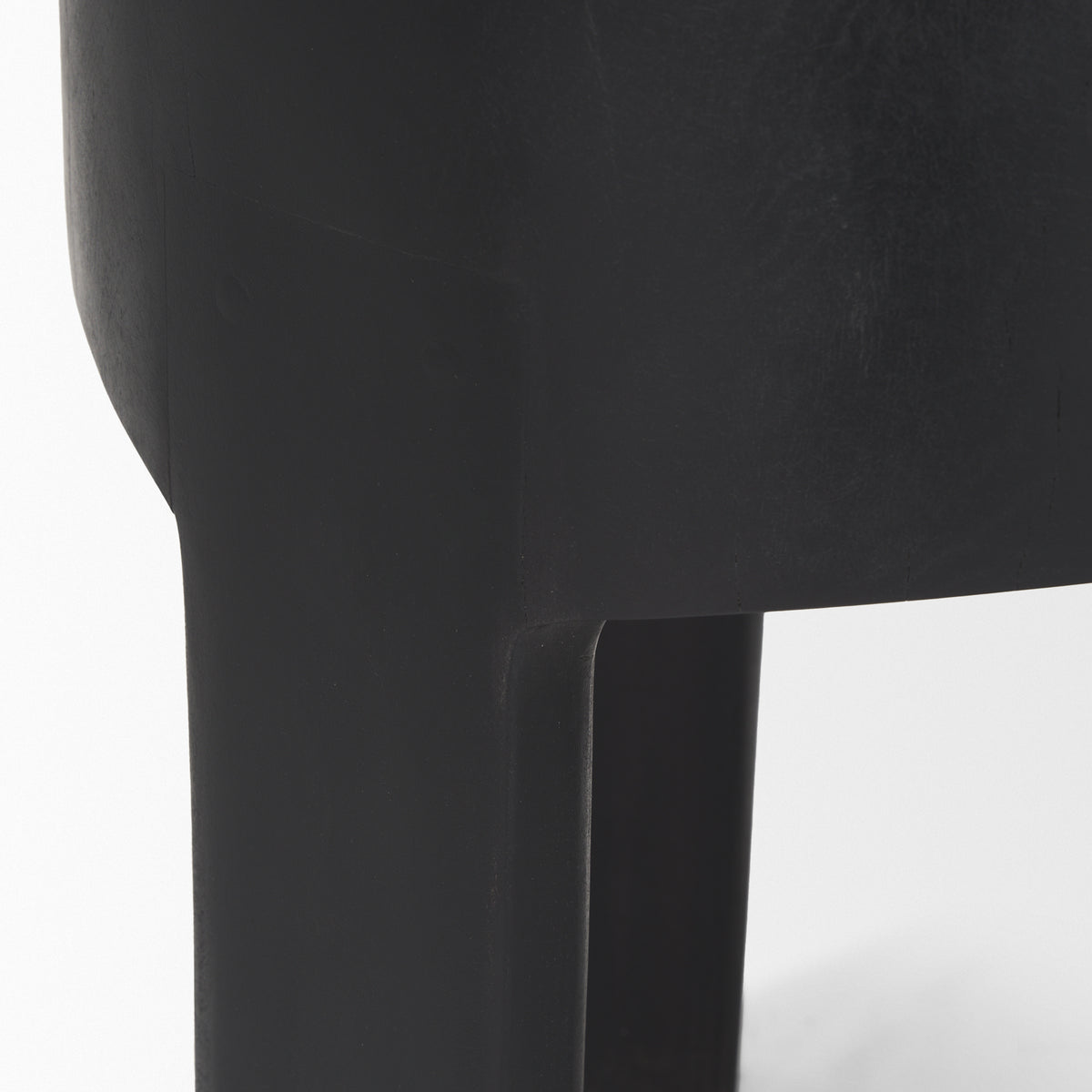 Riya Solid Black Wooden Stool-Stools & Ottomans-DECOROLALA