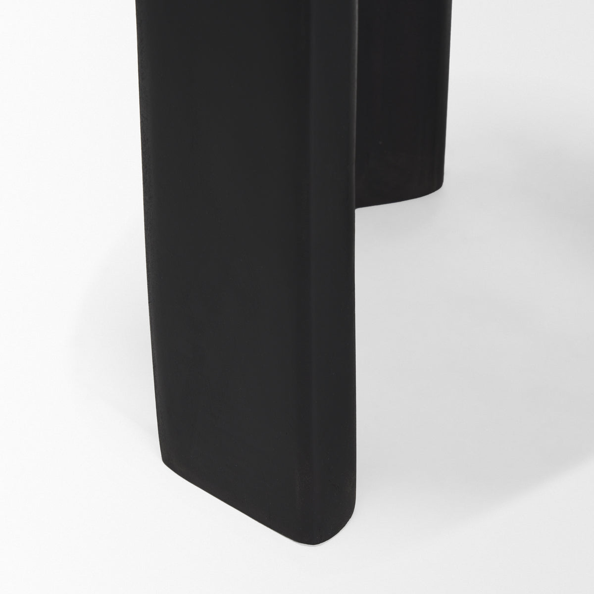 Riya Solid Black Wooden Stool-Stools & Ottomans-DECOROLALA