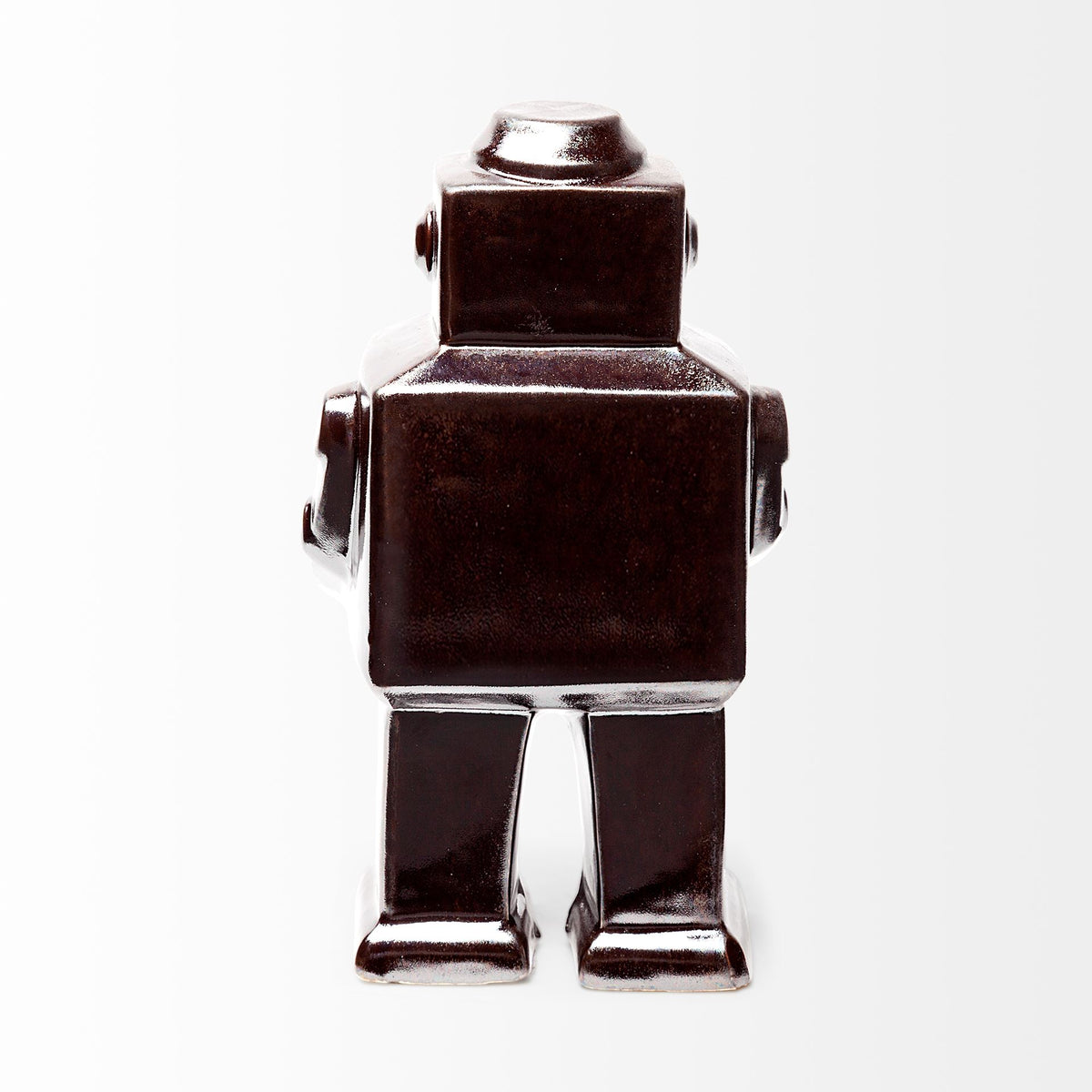 Robby Ceramic Robot Decorative Object - Bronze Polished 4" x 3"-Objects-DECOROLALA