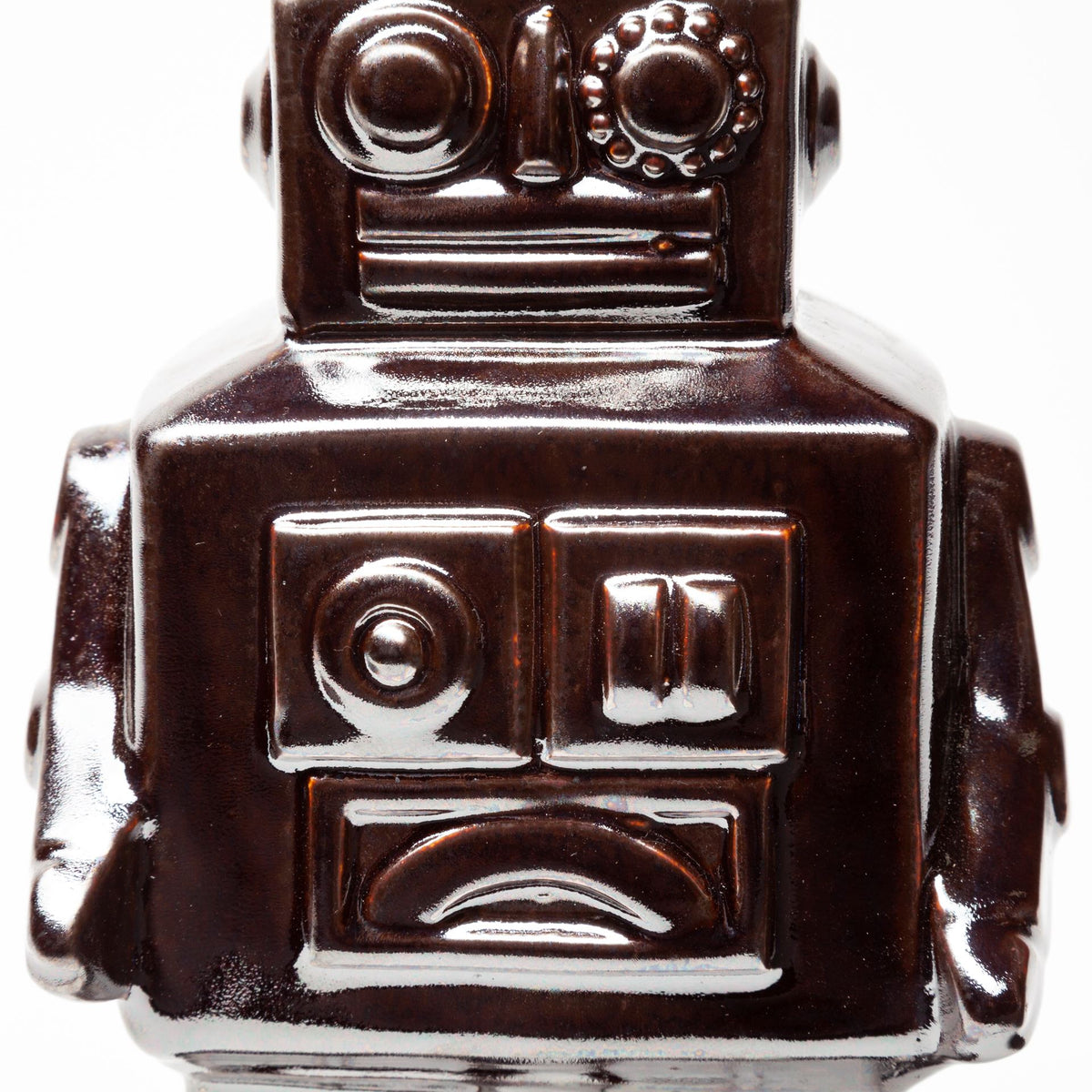 Robby Ceramic Robot Decorative Object - Bronze Polished 4" x 3"-Objects-DECOROLALA