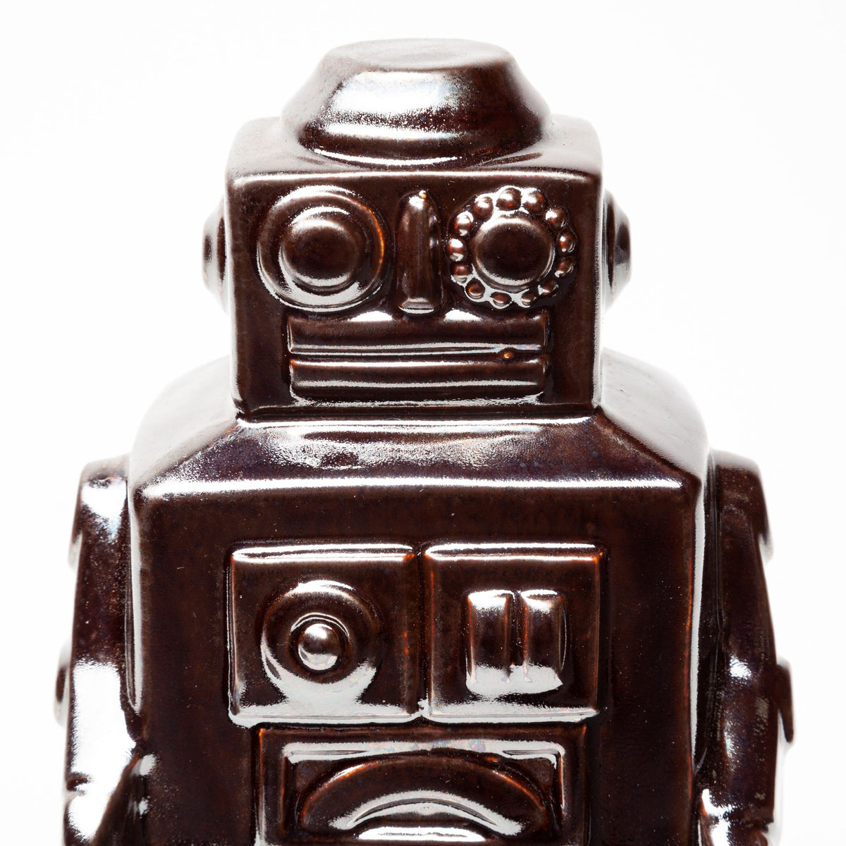 Robby Ceramic Robot Decorative Object - Bronze Polished 4" x 3"-Objects-DECOROLALA