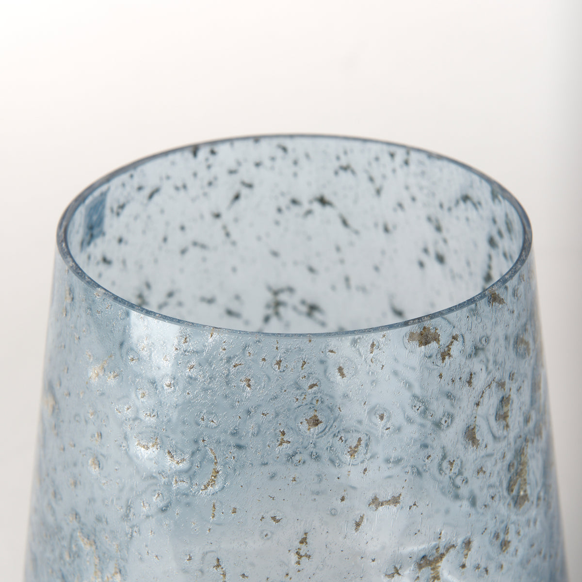 Robyn Tall Blue Glass Vase-Vase-DECOROLALA