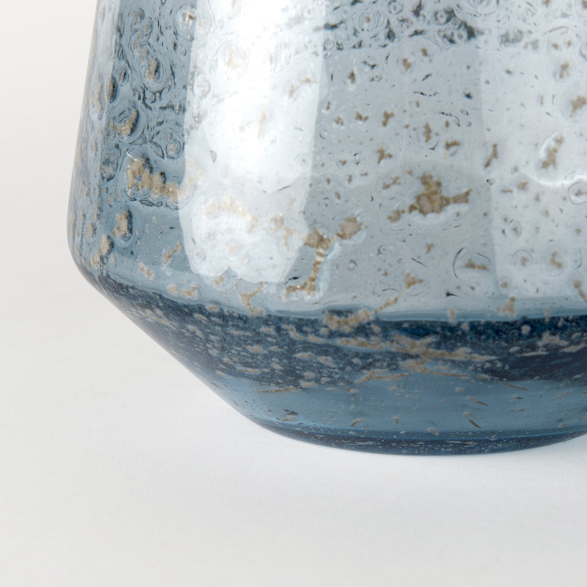 Robyn Tall Blue Glass Vase-Vase-DECOROLALA