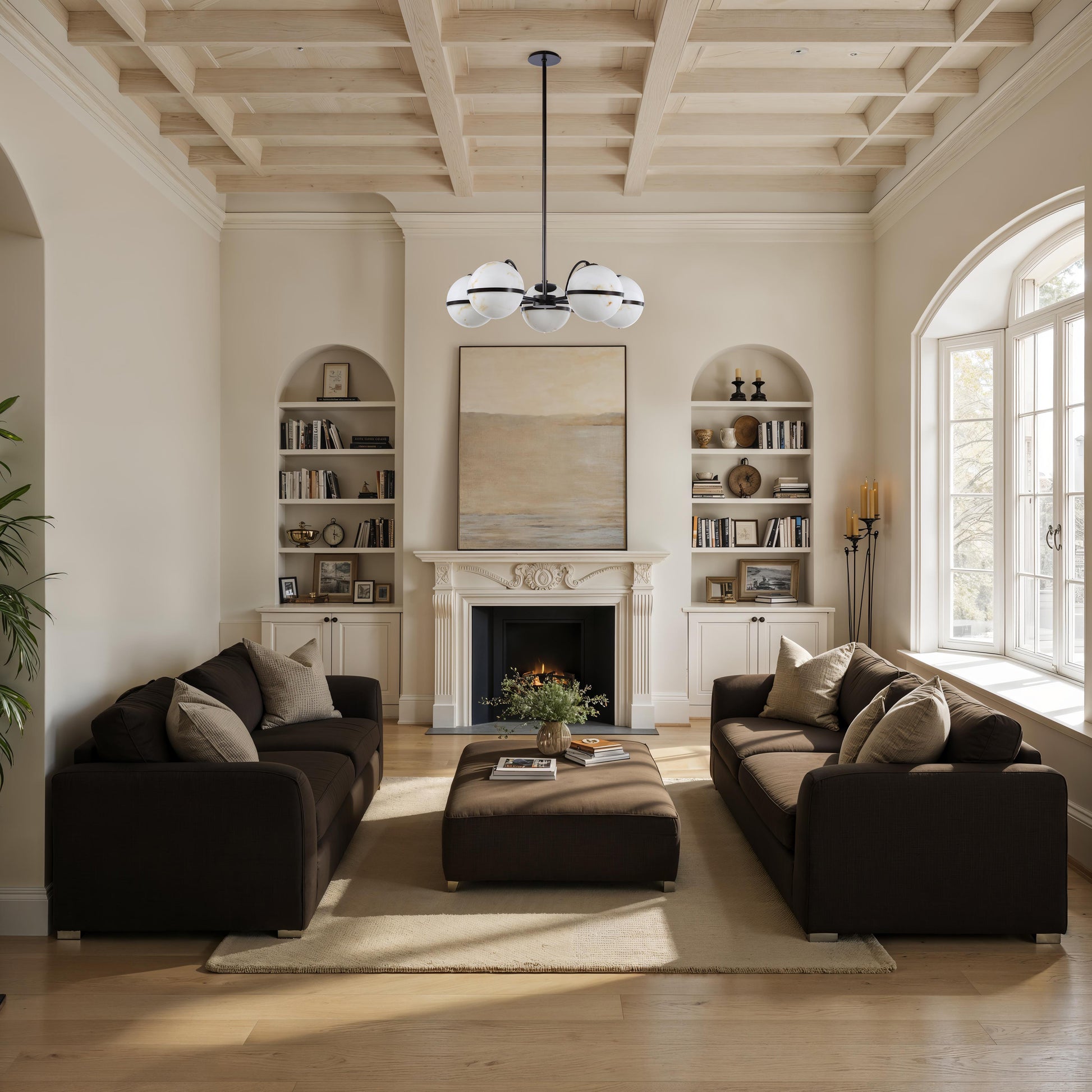 Roca 69.25" Height Ceiling Fixture, Dark Antique Bronze-Ceiling Fixture-DECOROLALA