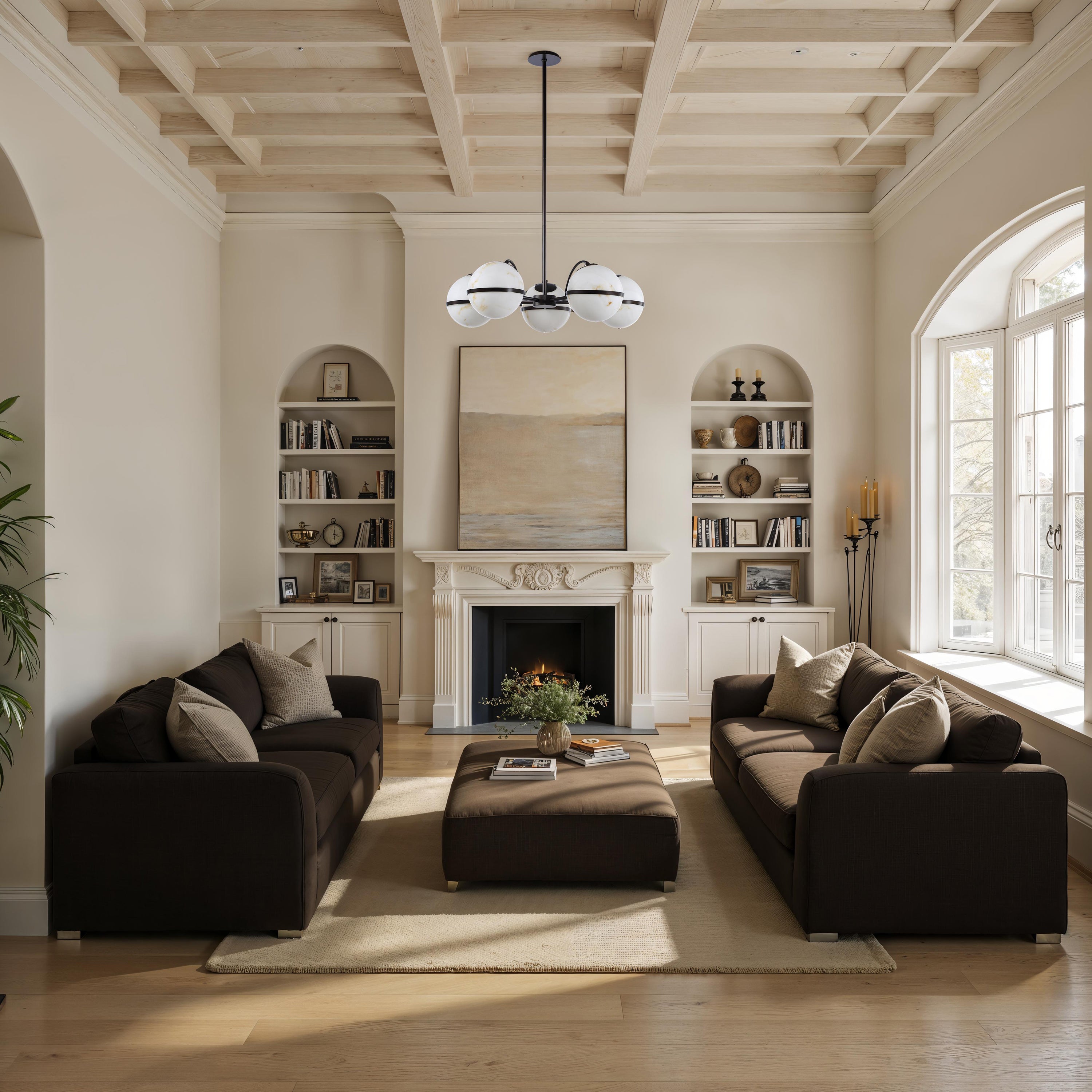 Roca 69.25" Height Ceiling Fixture, Dark Antique Bronze-Ceiling Fixture-DECOROLALA