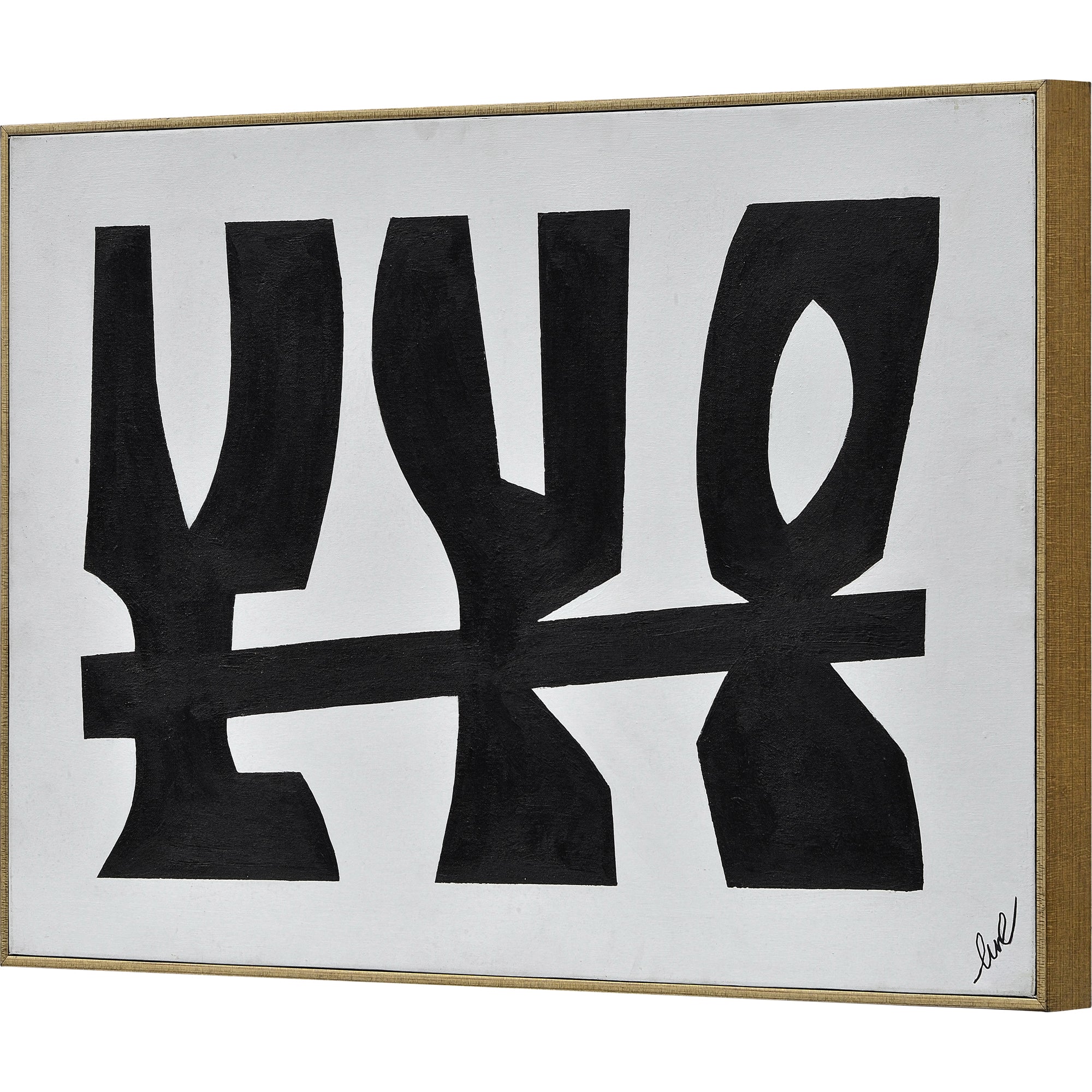 Rockwell 24" Wide Canvas Art, Black-Canvas Art-DECOROLALA