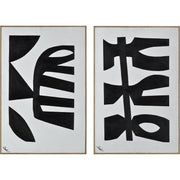 Rockwell 24" Wide Canvas Art, Black-Canvas Art-DECOROLALA