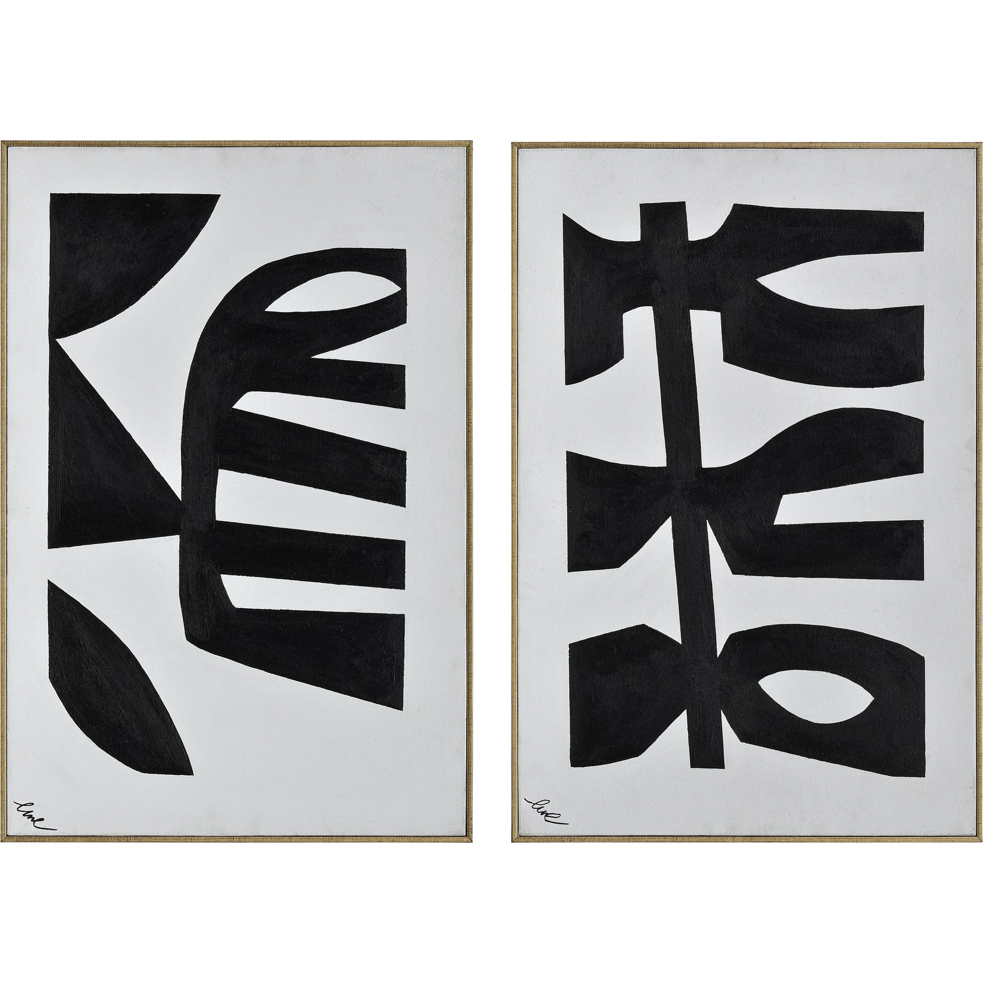 Rockwell 24" Wide Canvas Art, Black-Canvas Art-DECOROLALA