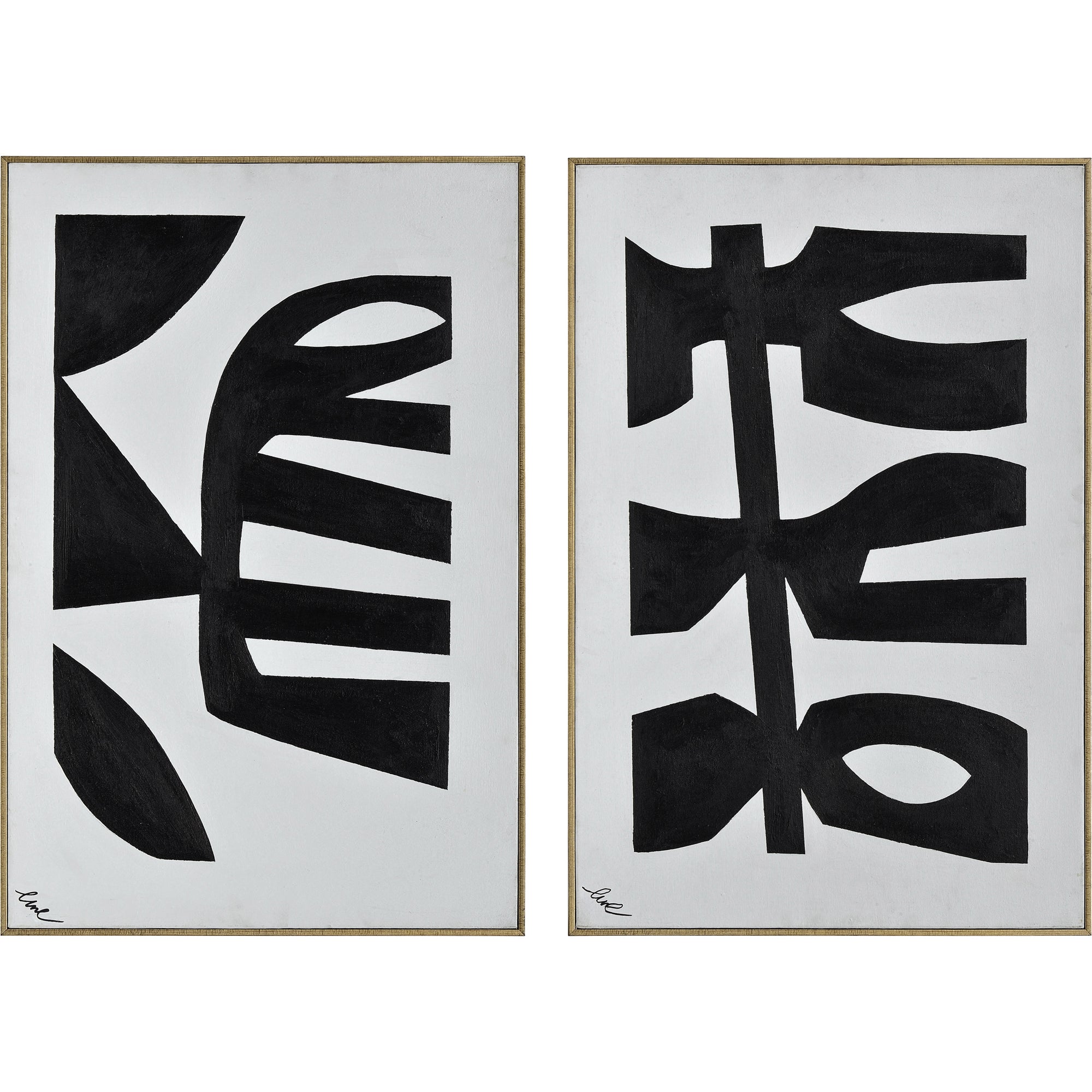 Rockwell 24" Wide Canvas Art, Black-Canvas Art-DECOROLALA