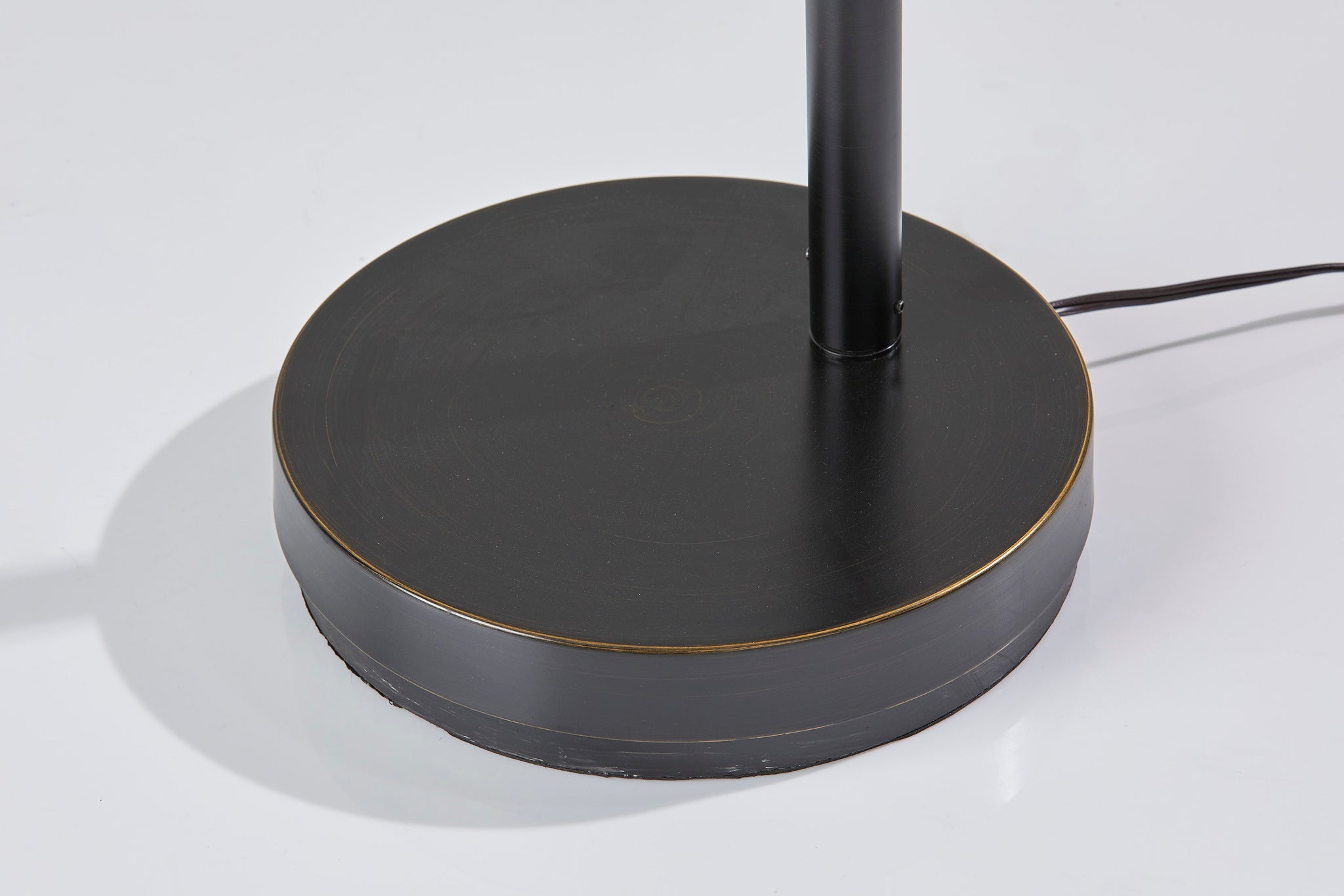 Rockwell Arc Lamp - Black 16" Oatmeal-Lighting-DECOROLALA