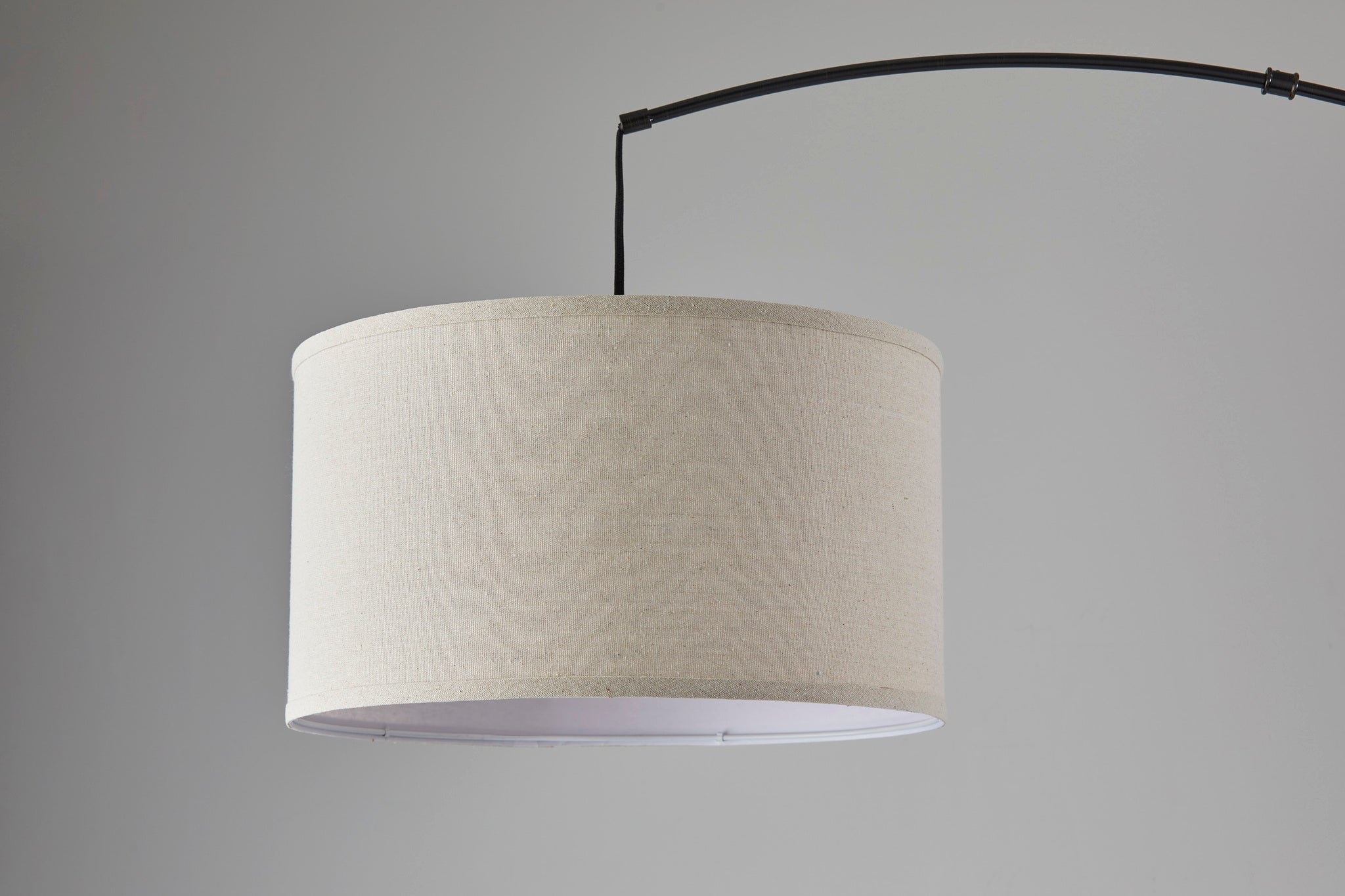 Rockwell Arc Lamp - Black 16" Oatmeal-Lighting-DECOROLALA
