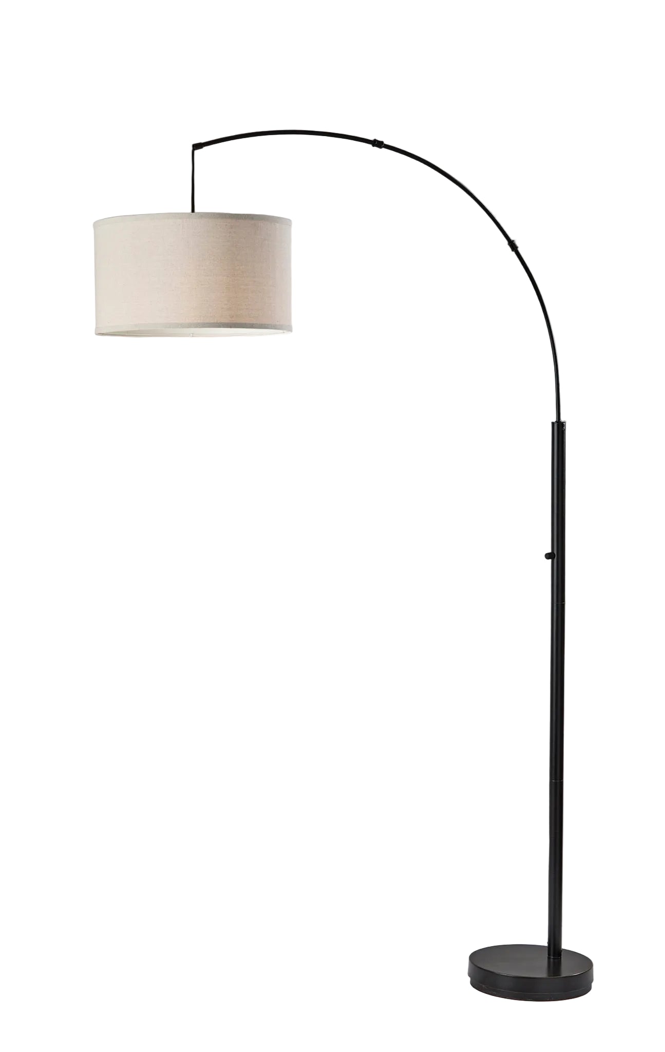 Rockwell Arc Lamp - Black 16" Oatmeal-Lighting-DECOROLALA