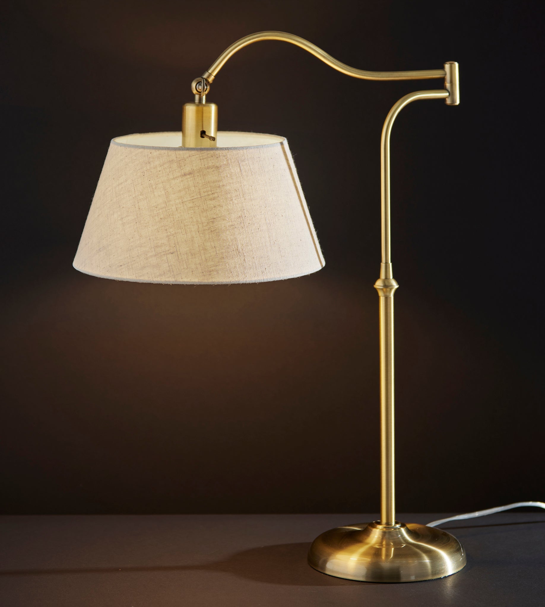 Rodeo Table Lamp - Cream Swing Arm-Lighting-DECOROLALA