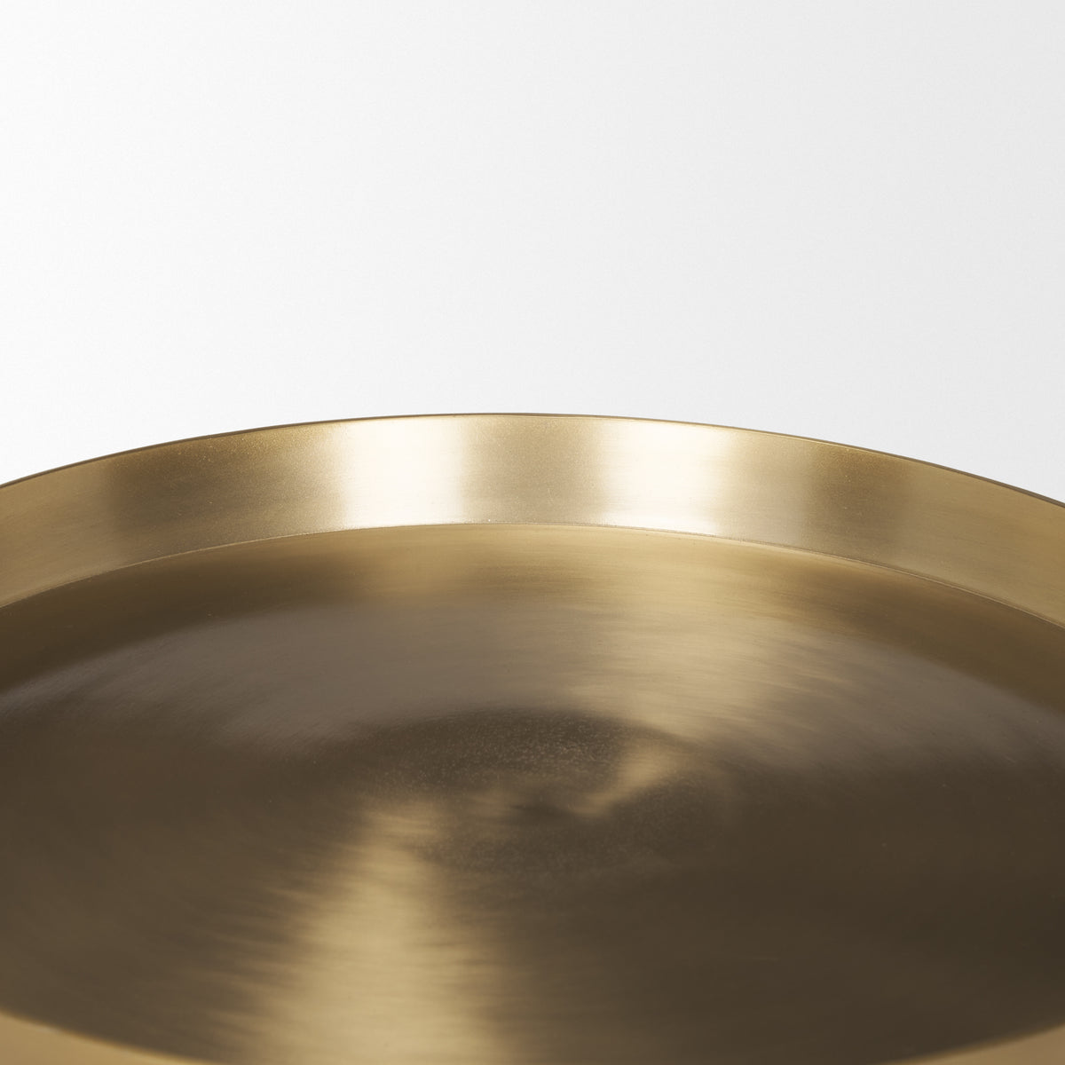 Roland Satin Brass Cast Aluminum Metal Accent Table-Accent Tables-DECOROLALA