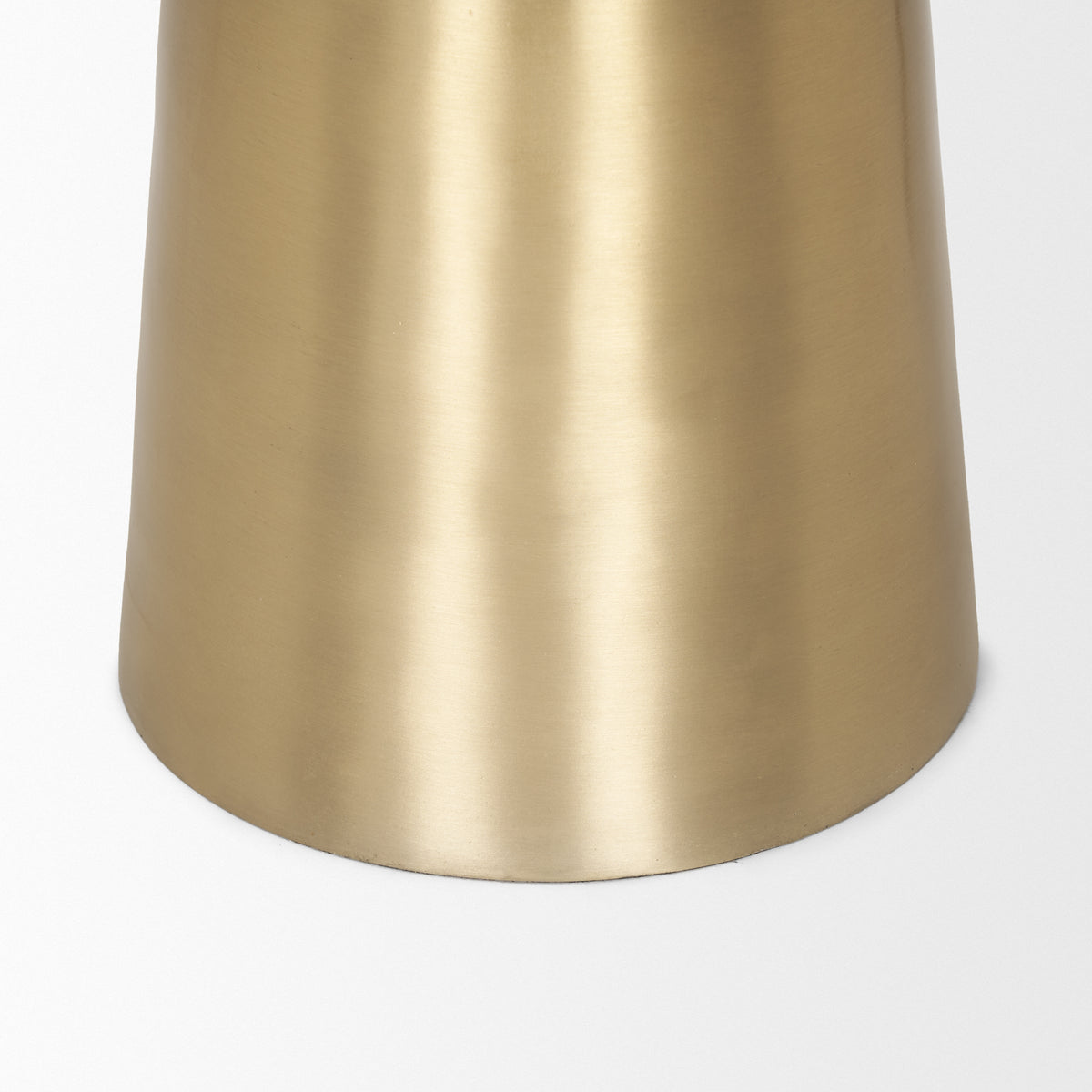 Roland Satin Brass Cast Aluminum Metal Accent Table-Accent Tables-DECOROLALA