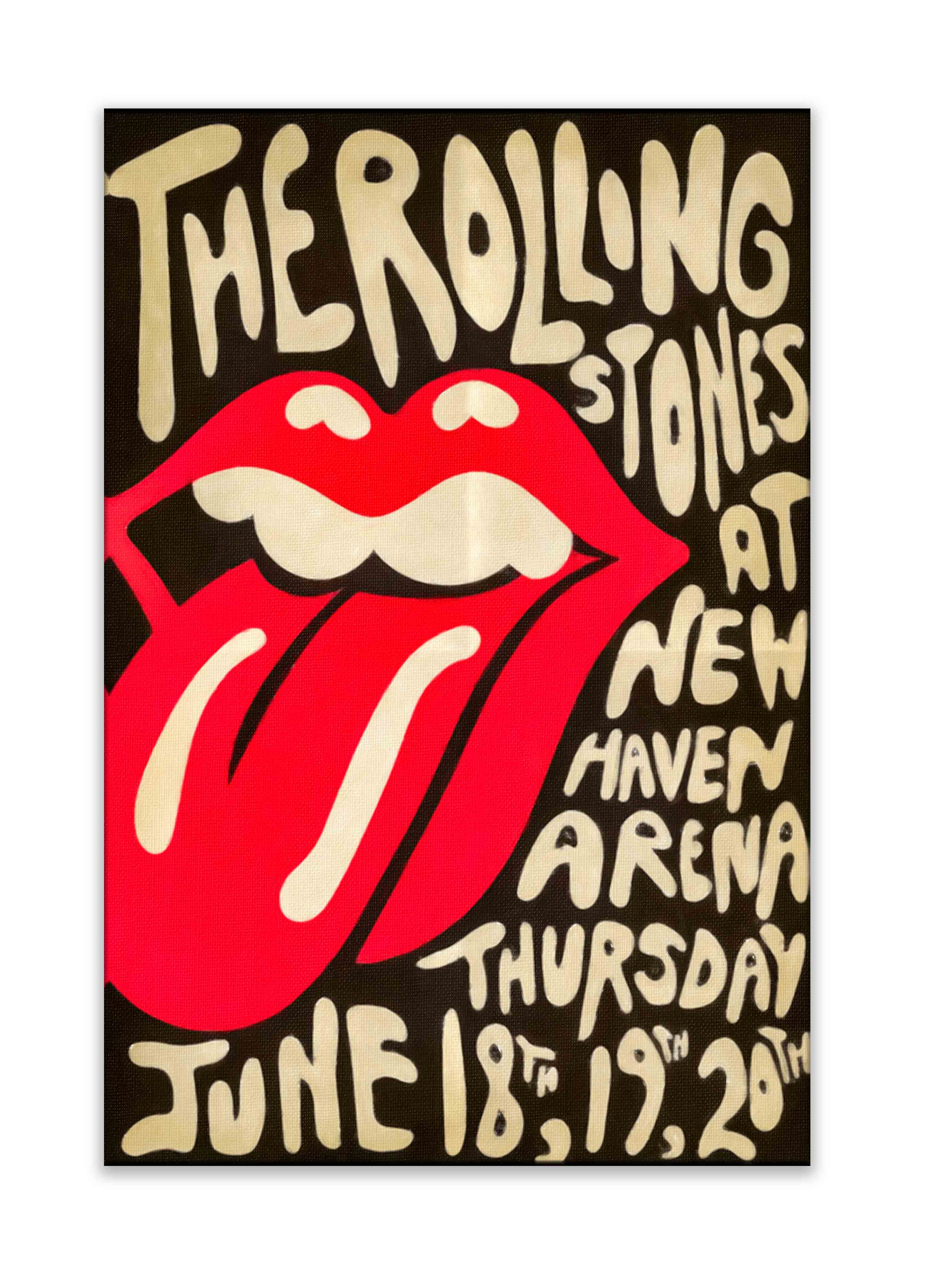 Rolling Stones New Haven 1975 Canvas Poster-Wall Art-DECOROLALA