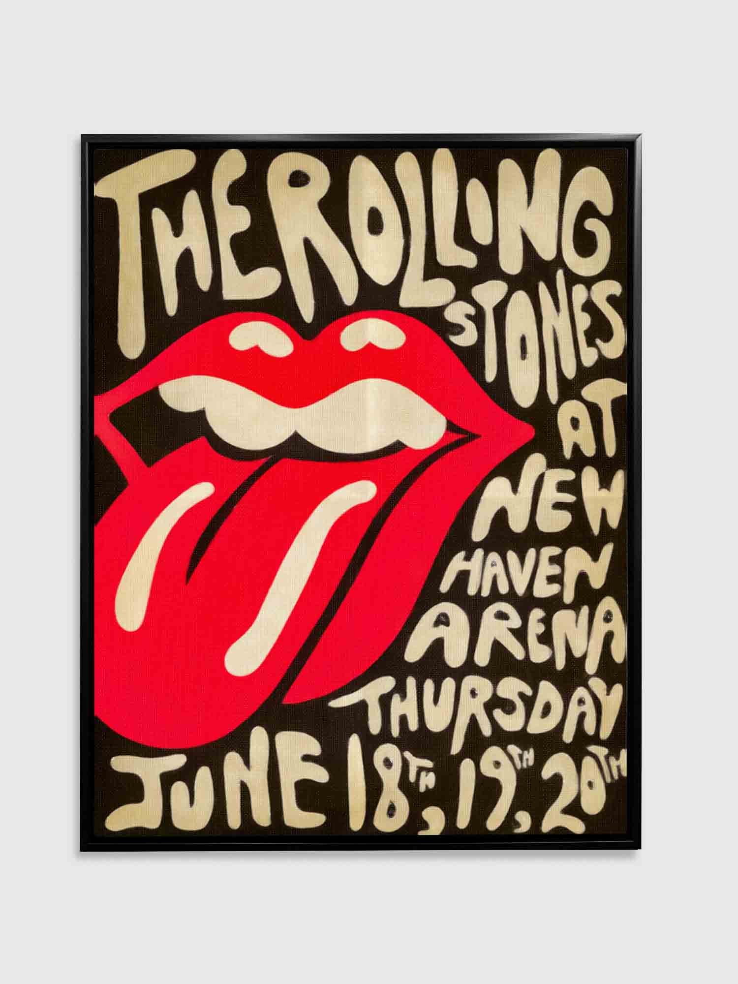 Rolling Stones New Haven 1975 Canvas Poster-Wall Art-DECOROLALA