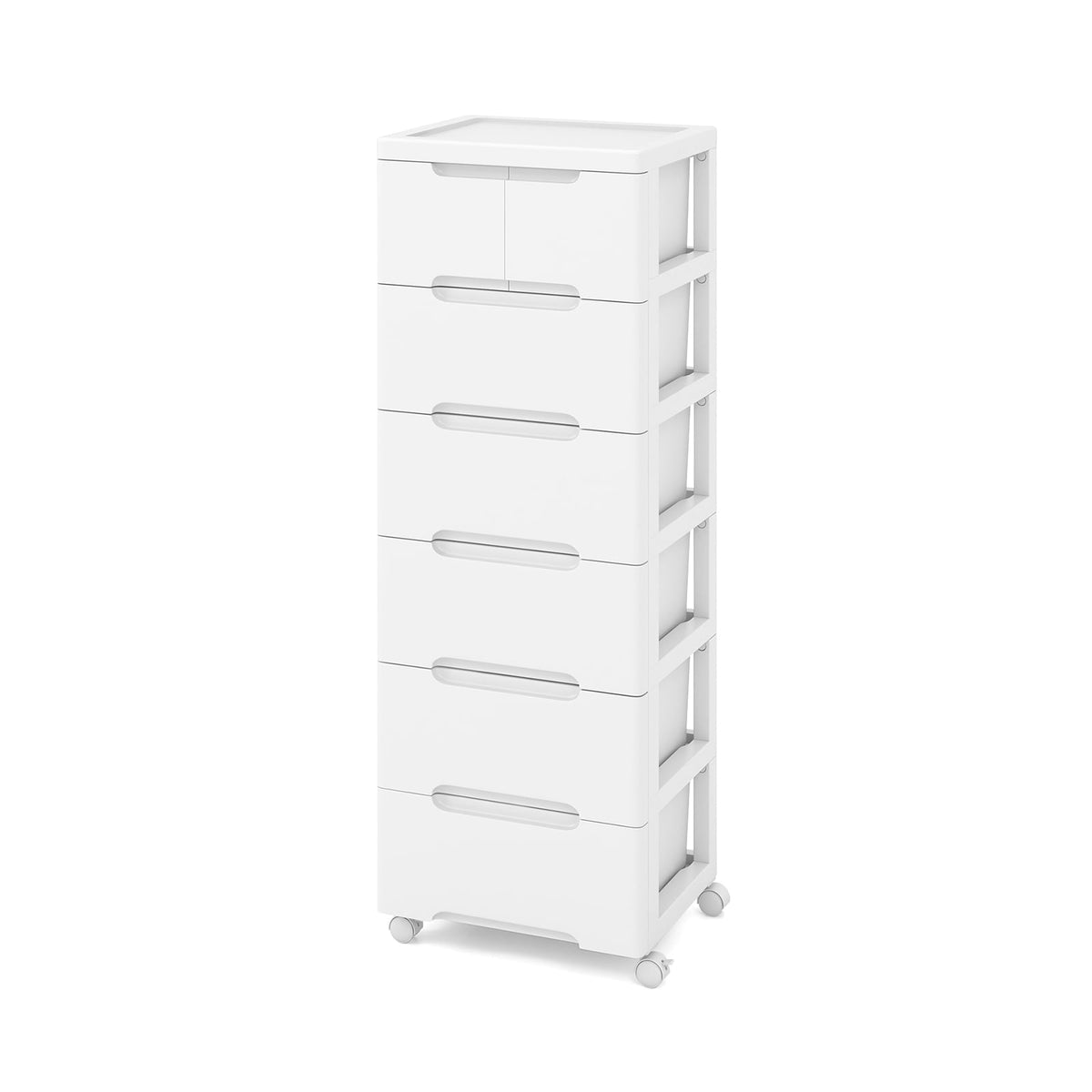 Rolling Storage Cabinet 7-Drawer with Wheels (min order qty 2)-Dressers & Chests-DECOROLALA